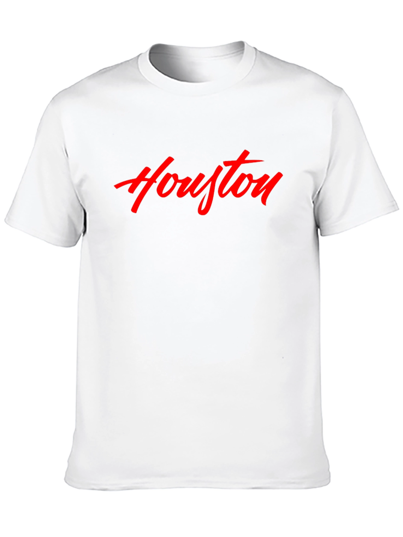 Houston Script Tee - Black Cotton Casual Shirt