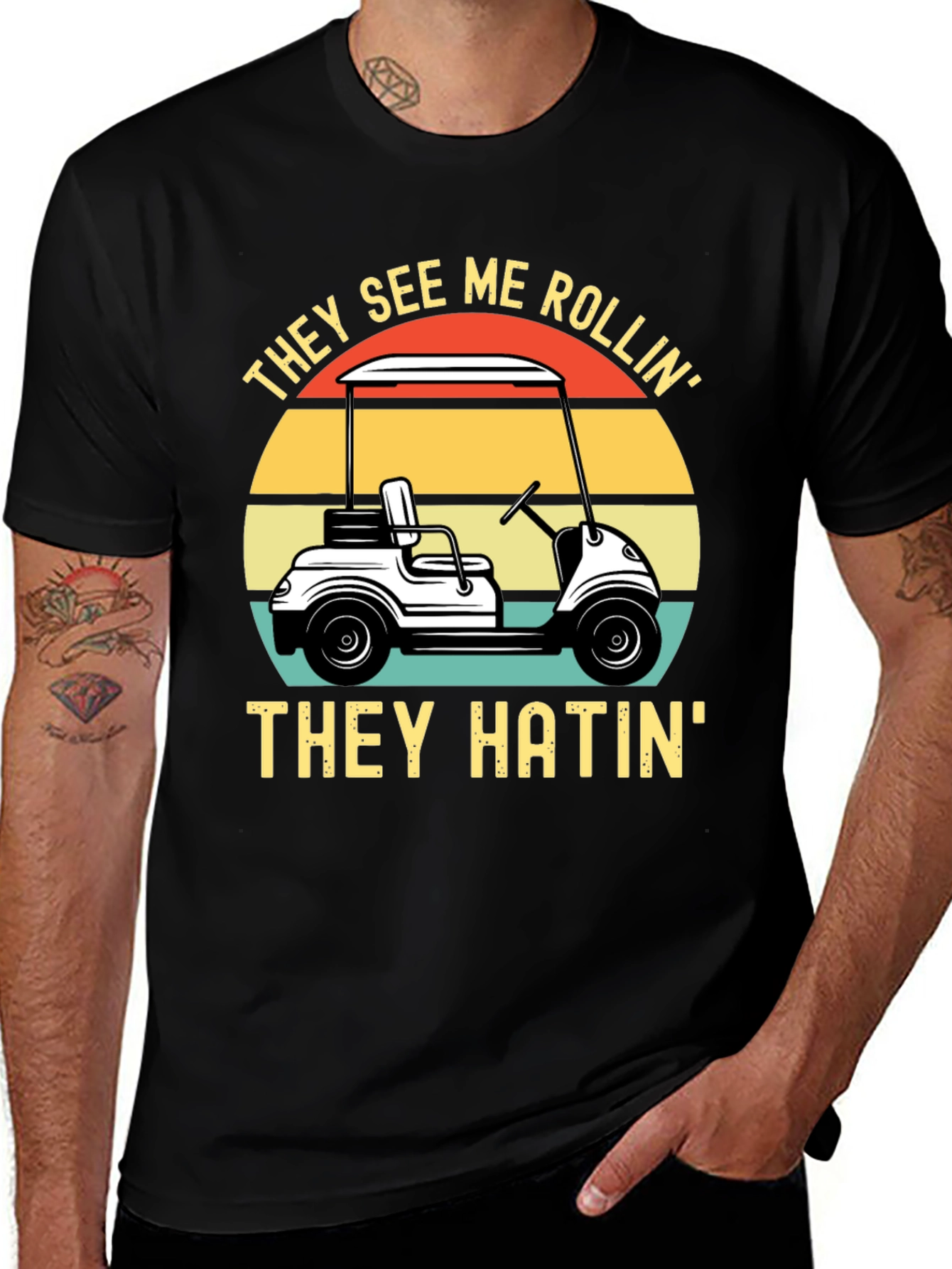 They See Me Rollin T-Shirt - Golf Humor