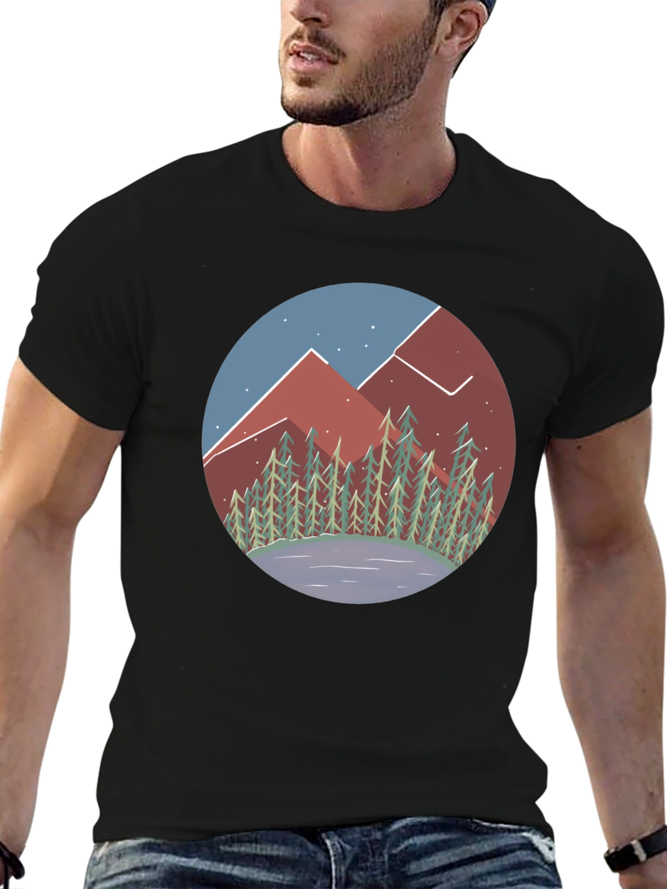 Mountain Vista Graphic Tee - Unisex Black Shirt