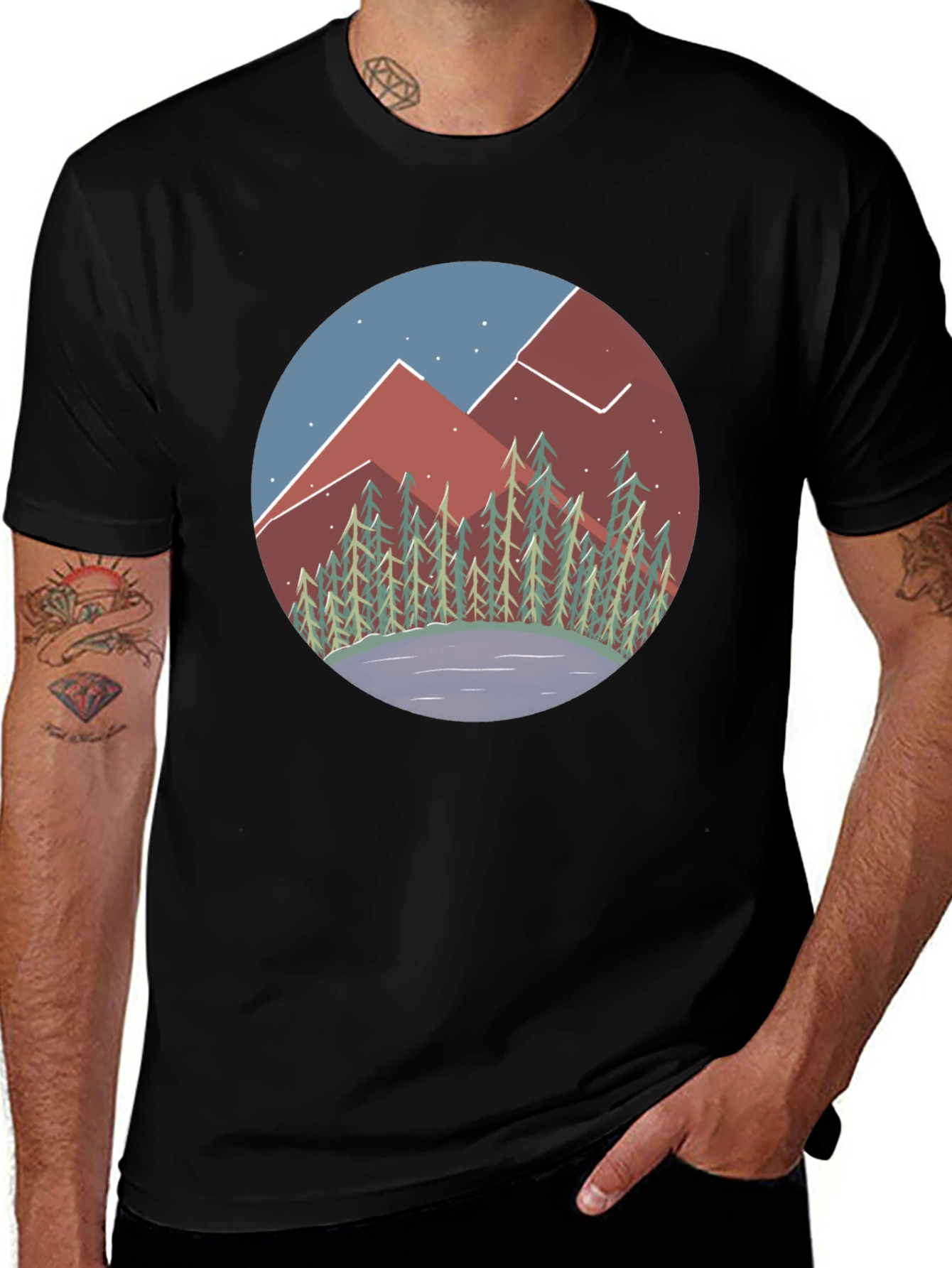 Mountain Vista Graphic Tee - Unisex Black Shirt