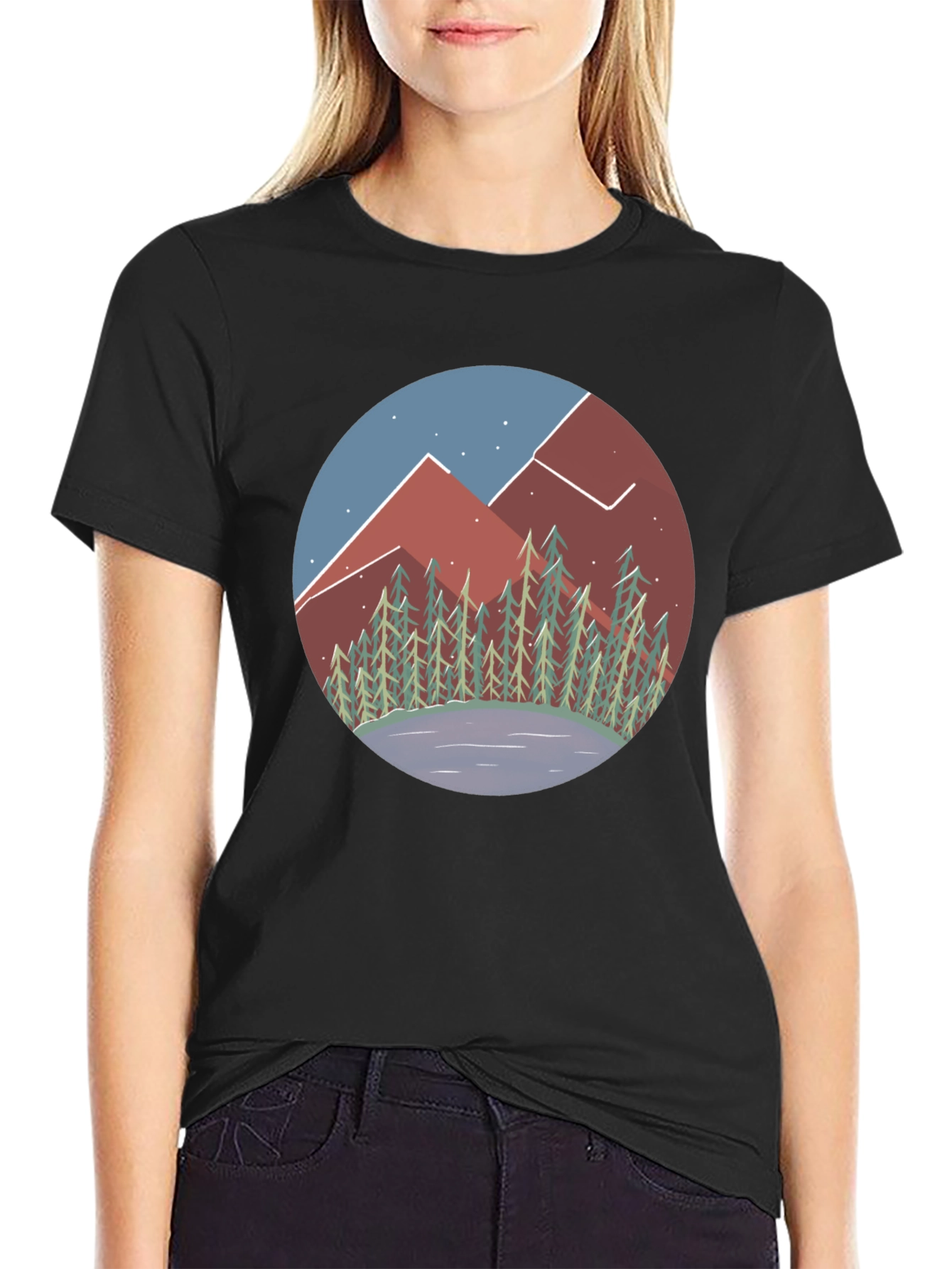 Mountain Vista Graphic Tee - Unisex Black Shirt