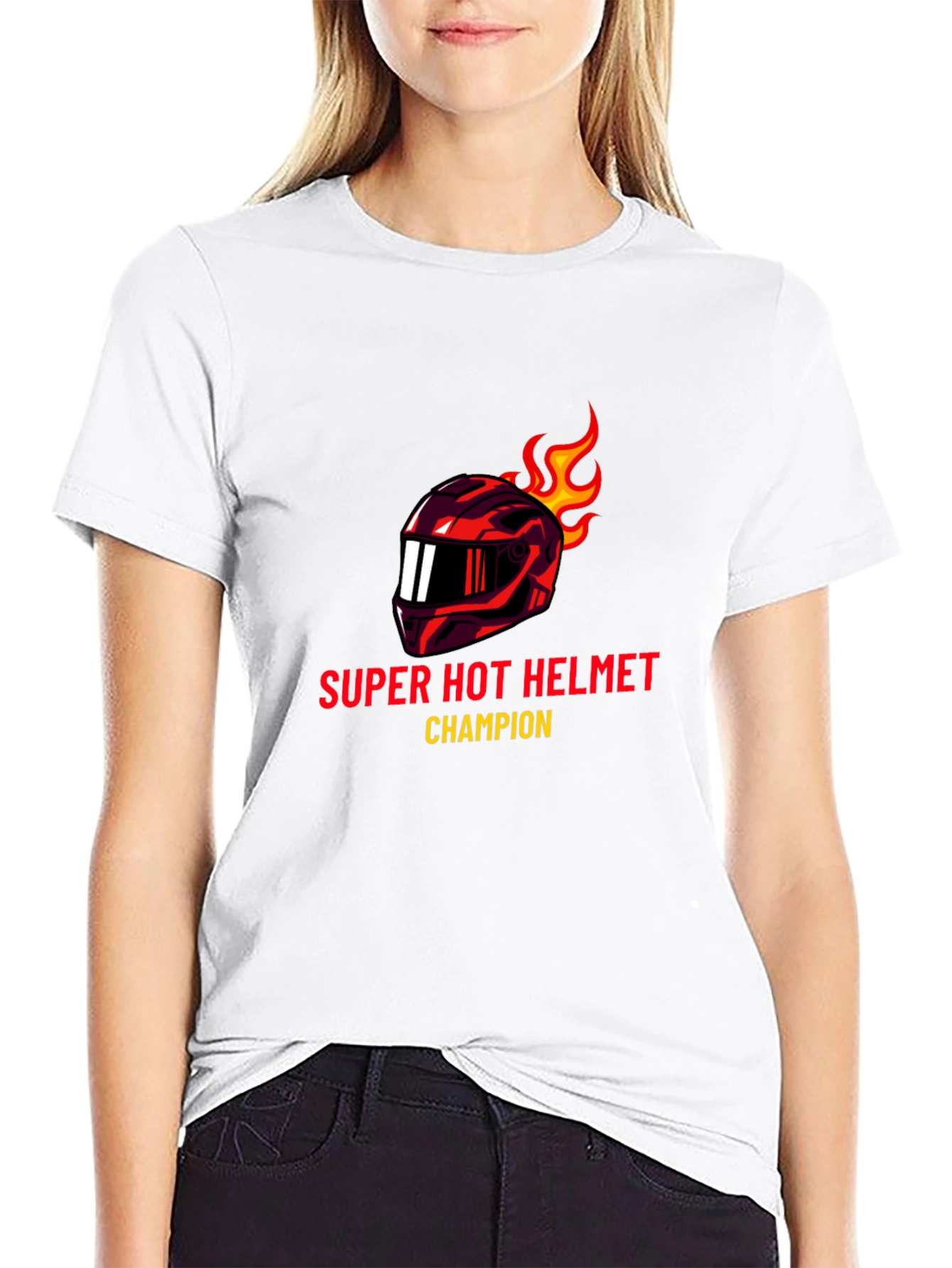 Super Hot Helmet Champion Black T-Shirt
