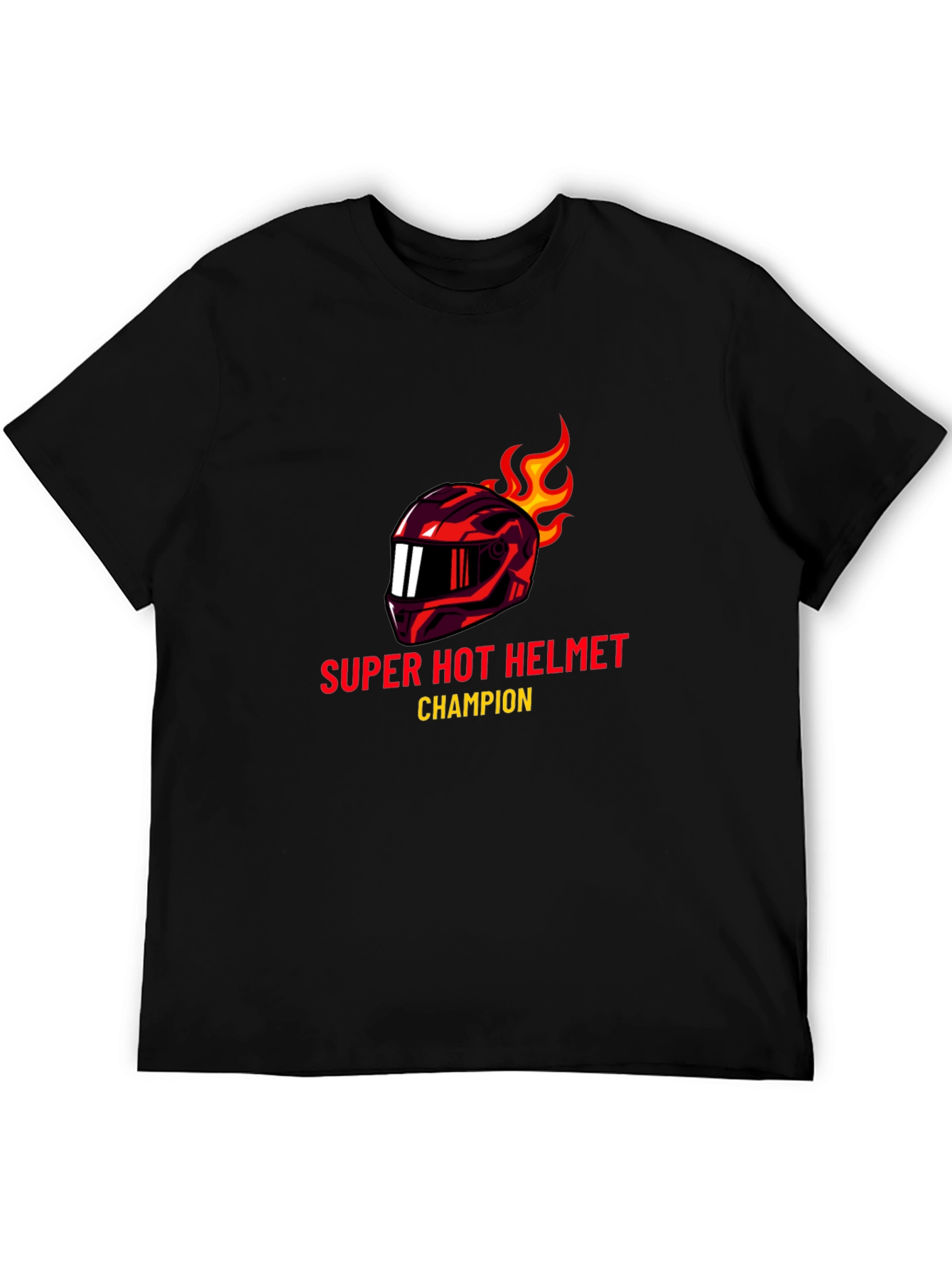 Super Hot Helmet Champion Black T-Shirt