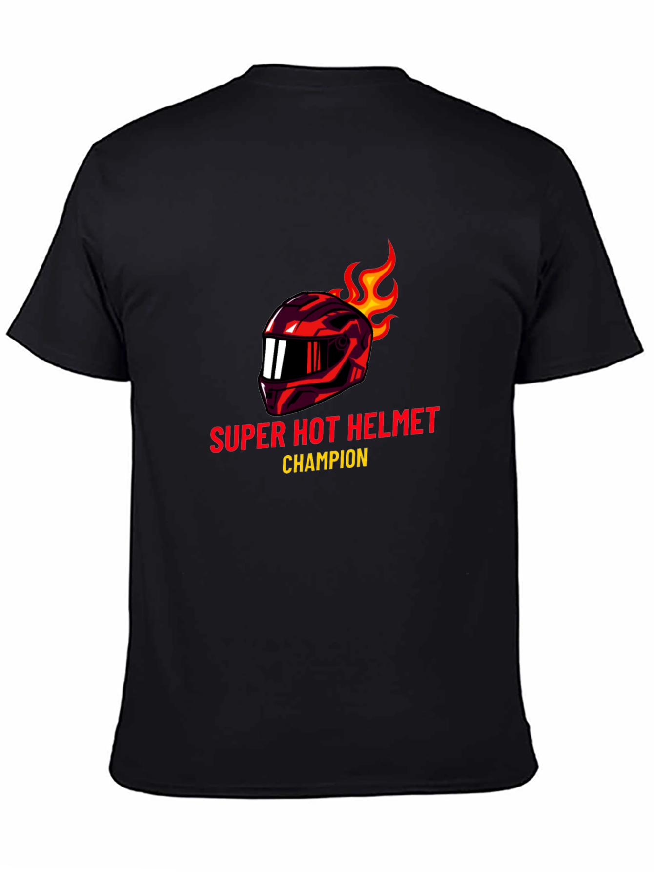 Super Hot Helmet Champion Black T-Shirt