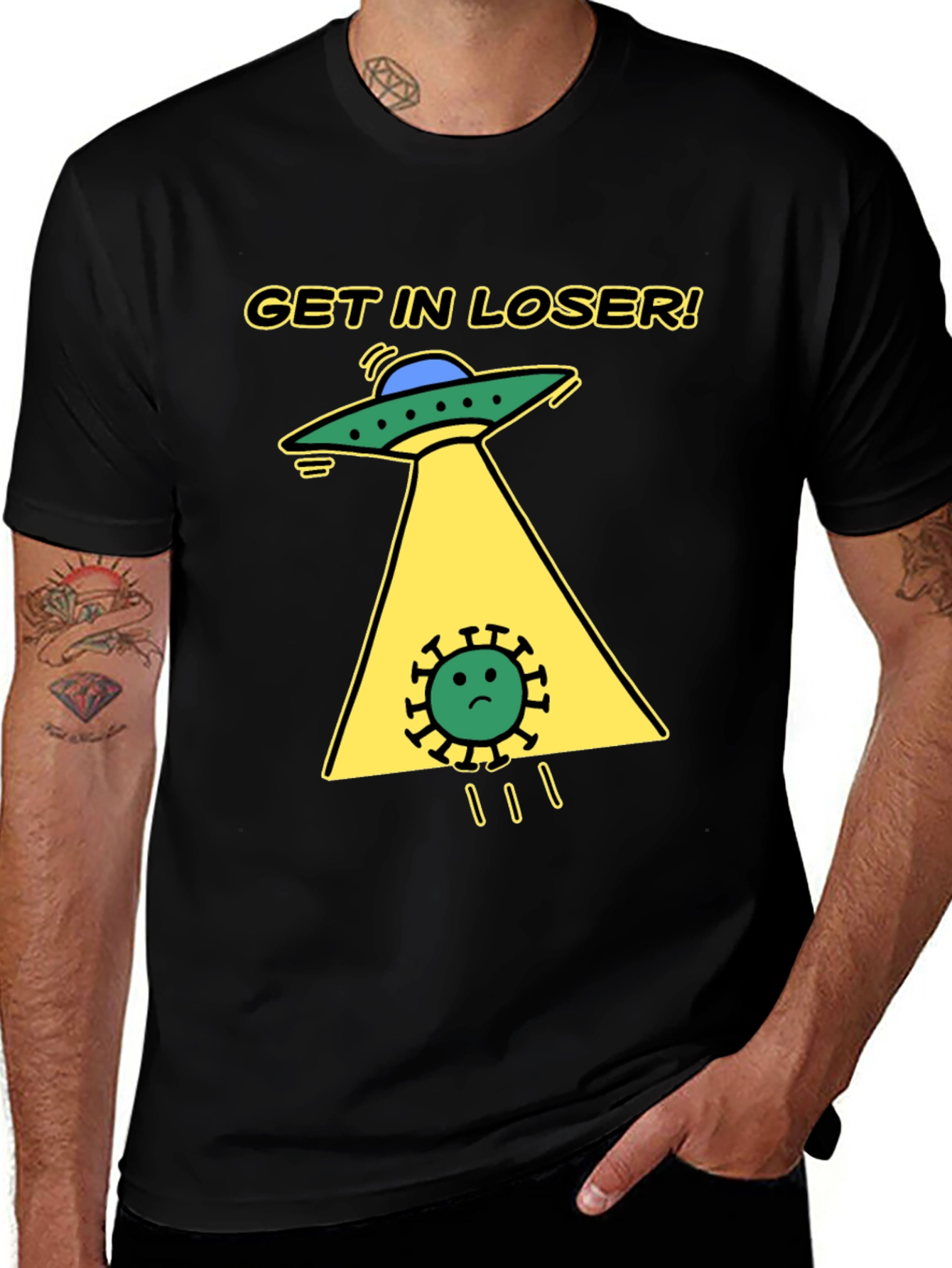 Get in Loser! Funny Alien Abduction T-Shirt