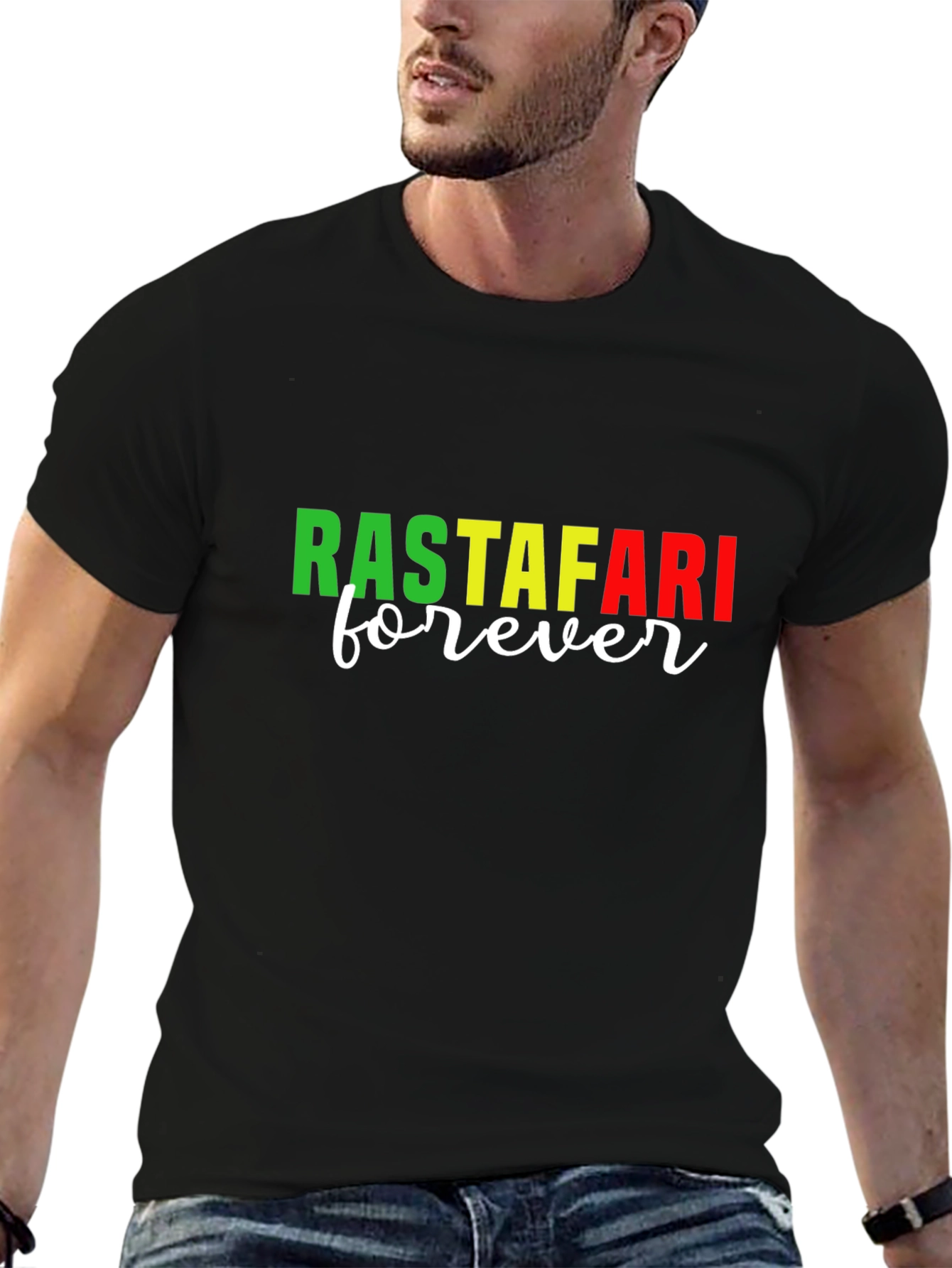 Rastafari Forever Black T-Shirt