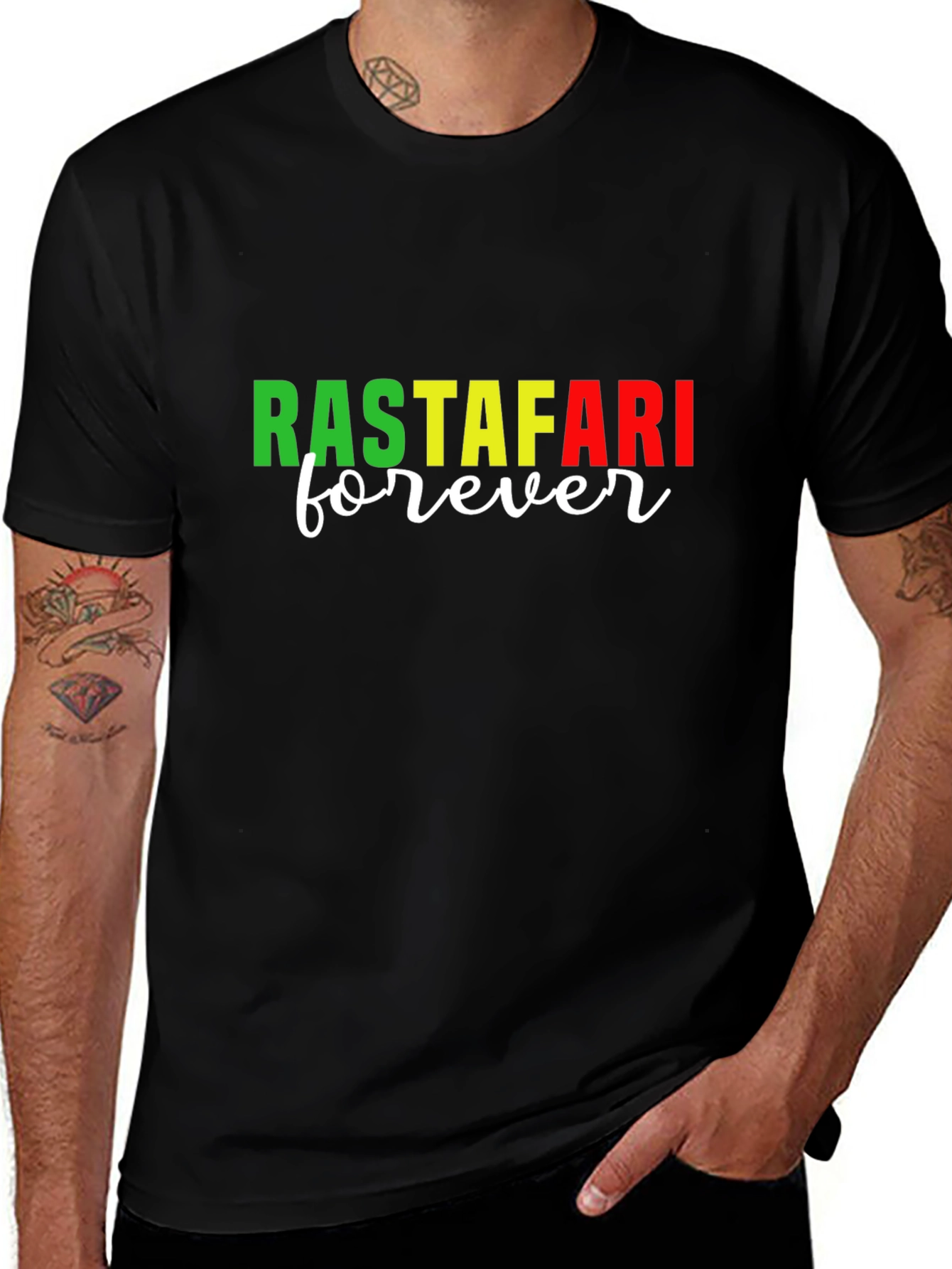 Rastafari Forever Black T-Shirt
