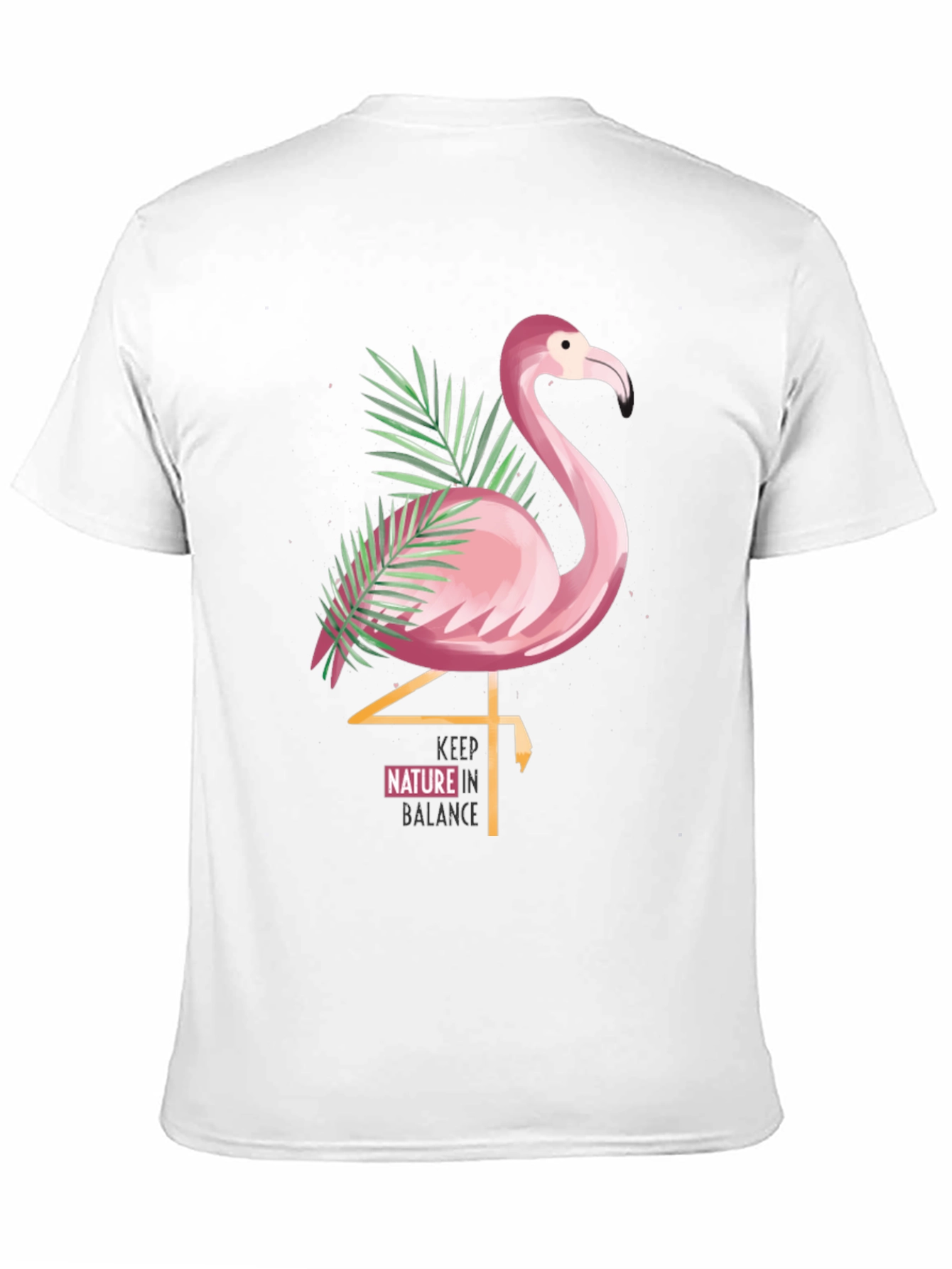 Flamingo Graphic Tee: Keep Nature In Balance