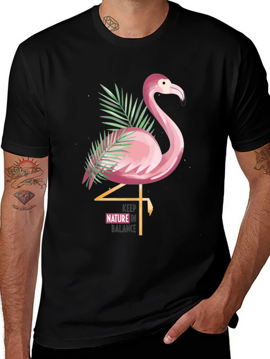 Flamingo Graphic Tee: Keep Nature In Balance