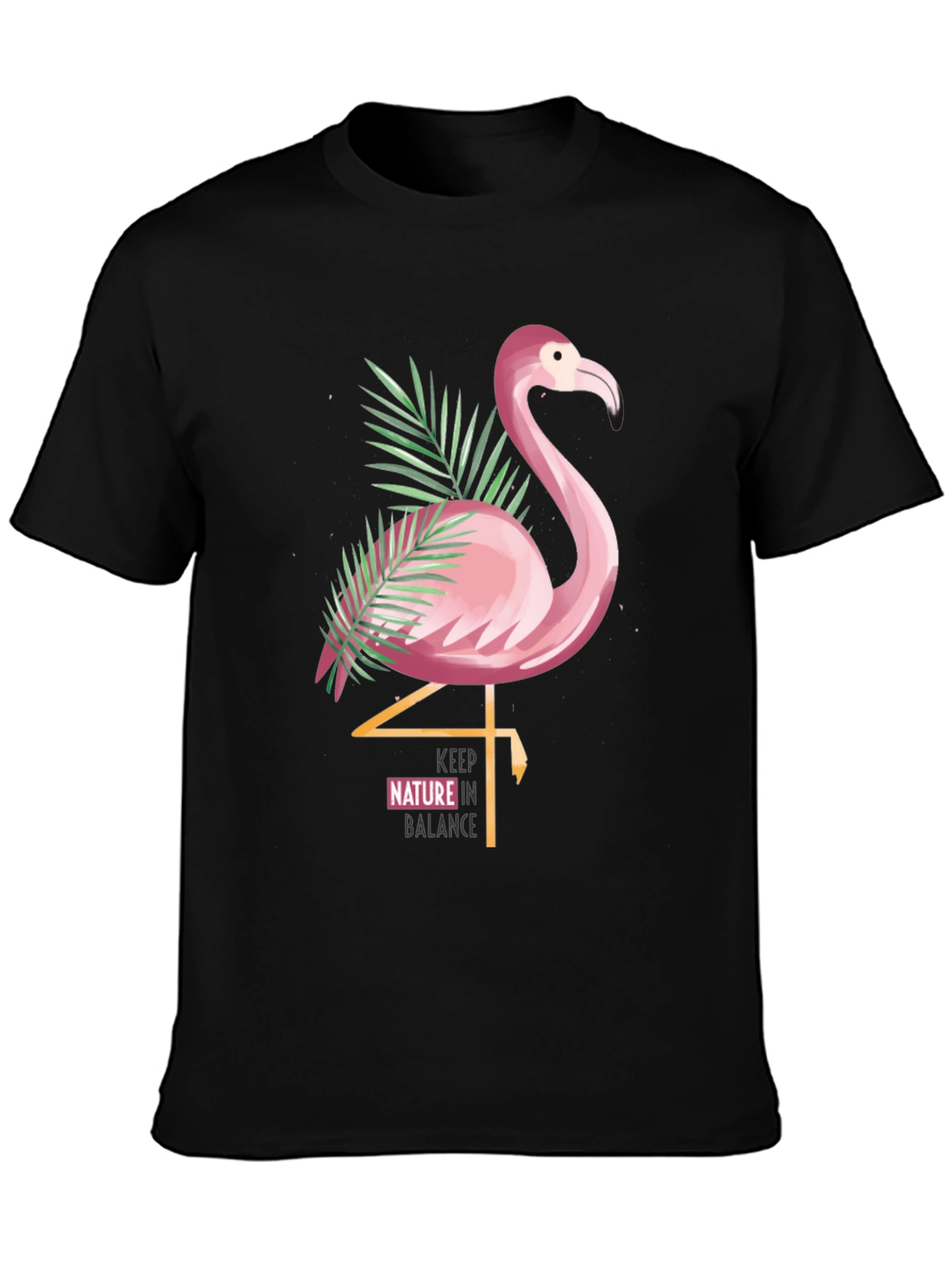 Flamingo Graphic Tee: Keep Nature In Balance