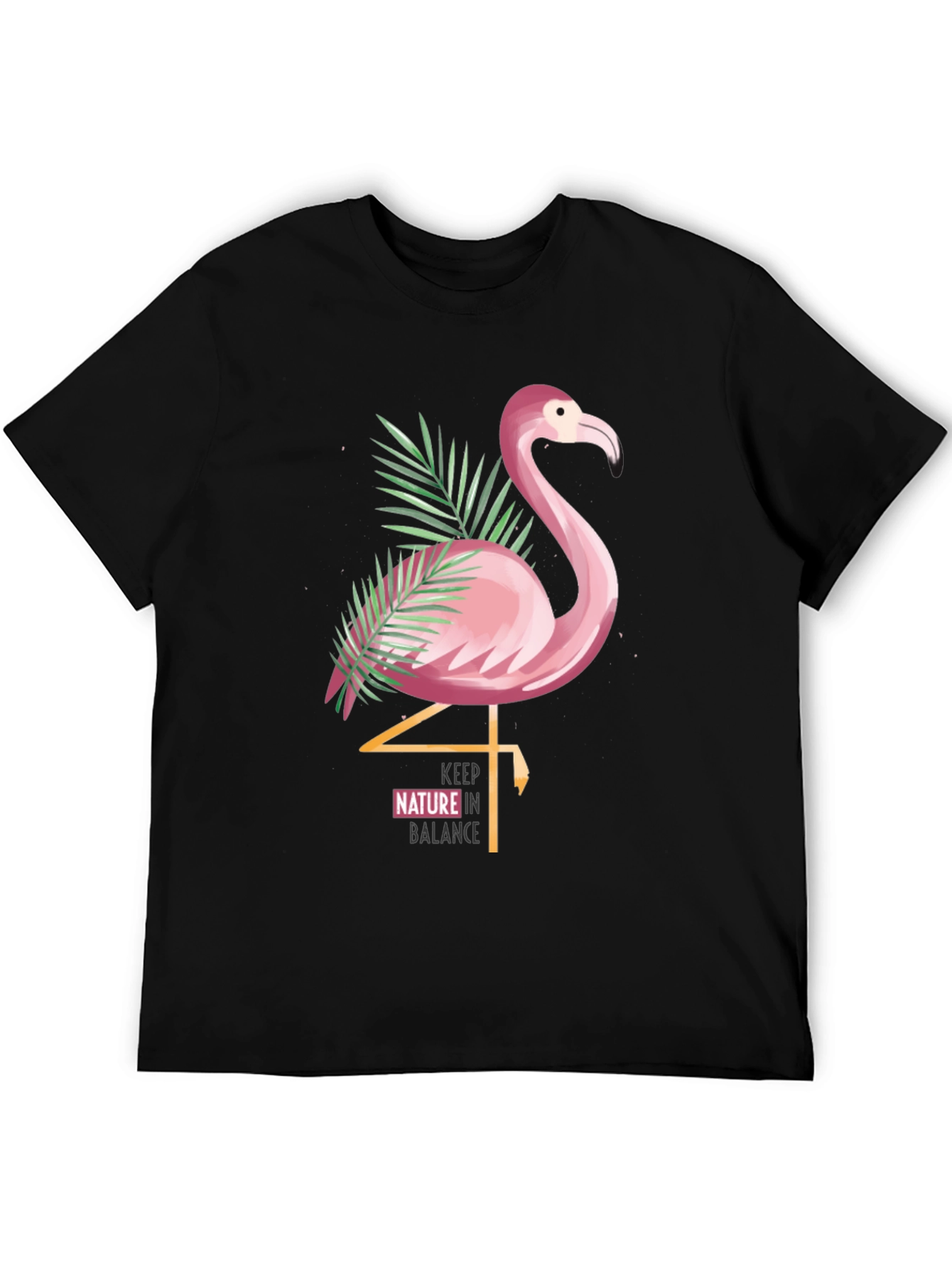 Flamingo Graphic Tee: Keep Nature In Balance