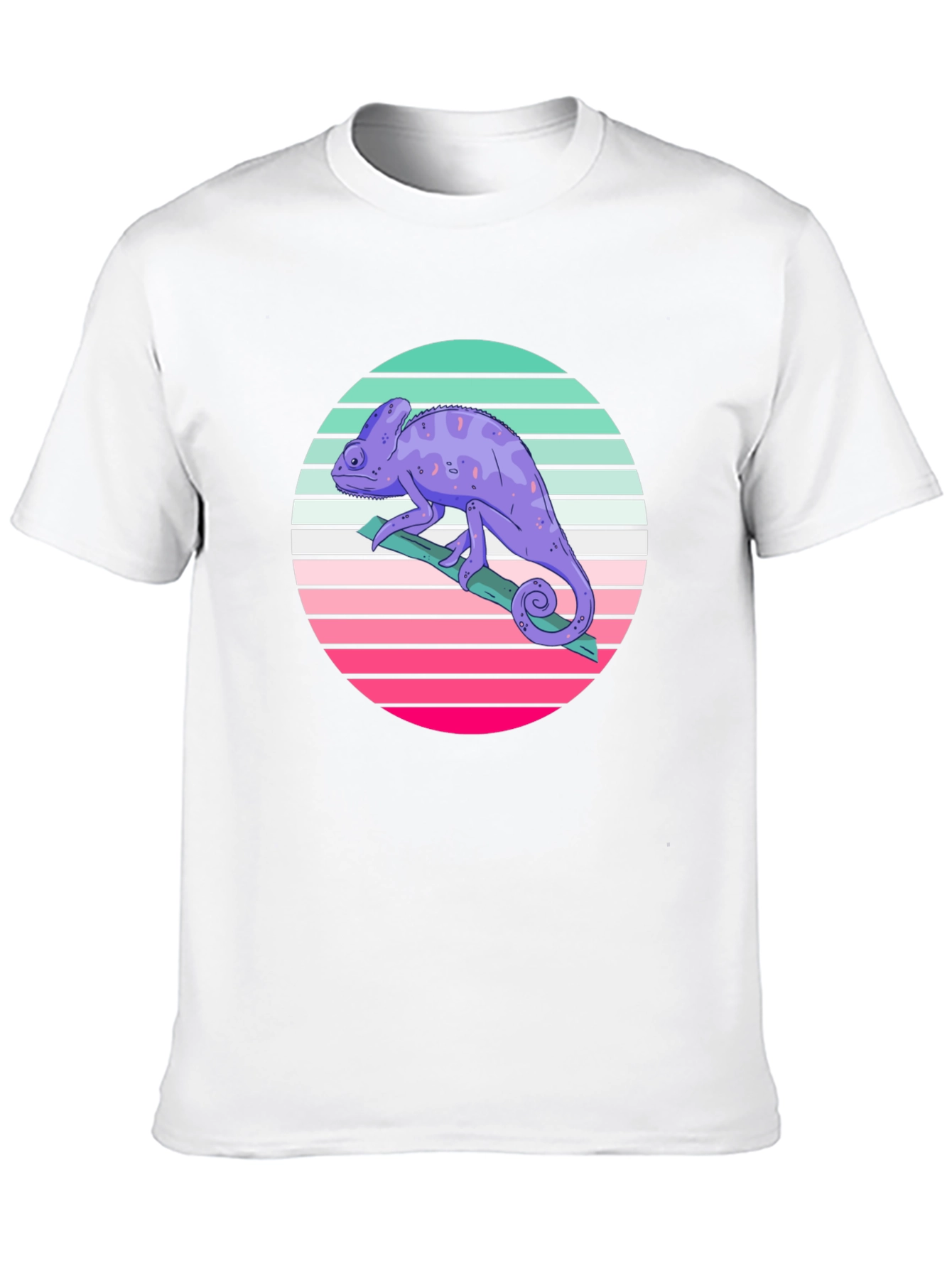 Retro Chameleon T-Shirt - Black Cotton Tee