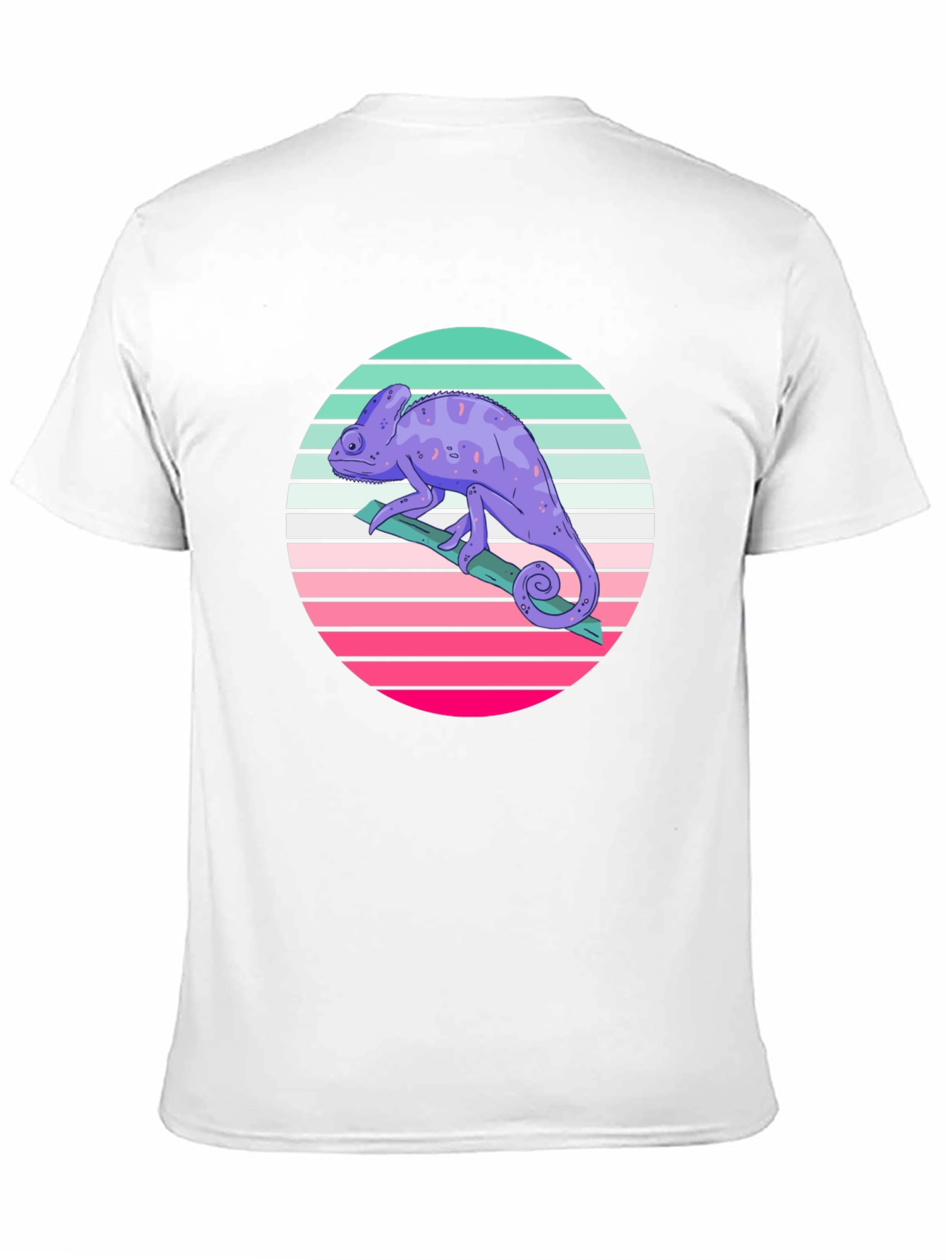 Retro Chameleon T-Shirt - Black Cotton Tee