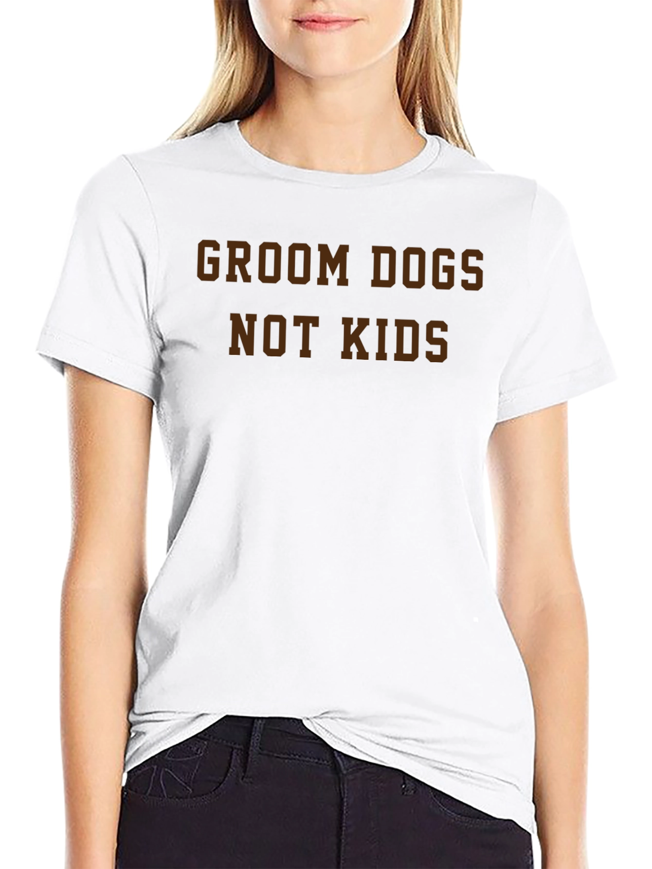 Groom Dogs Not Kids Graphic T-Shirt
