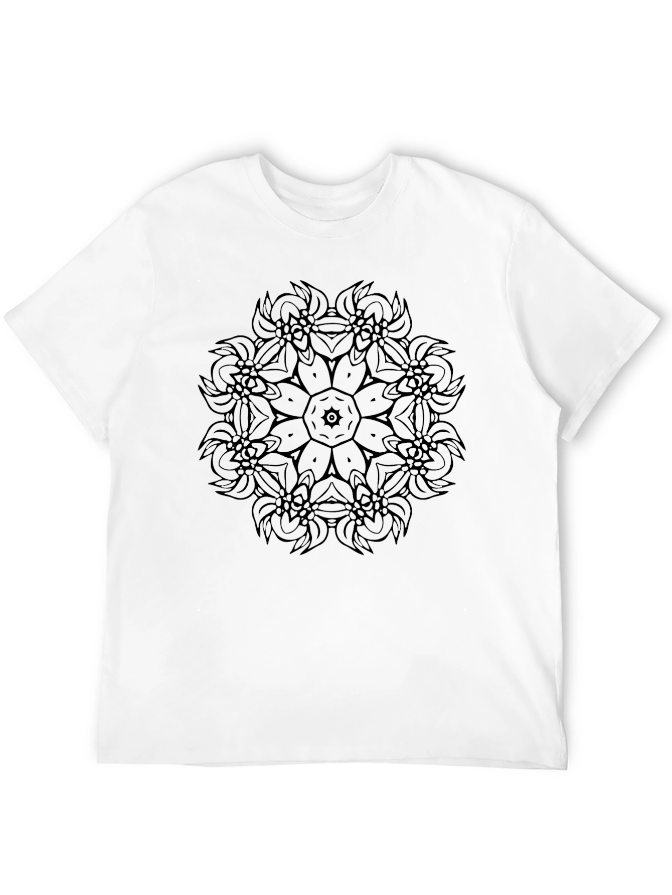 Black Mandala Graphic Tee - Stylish Comfort