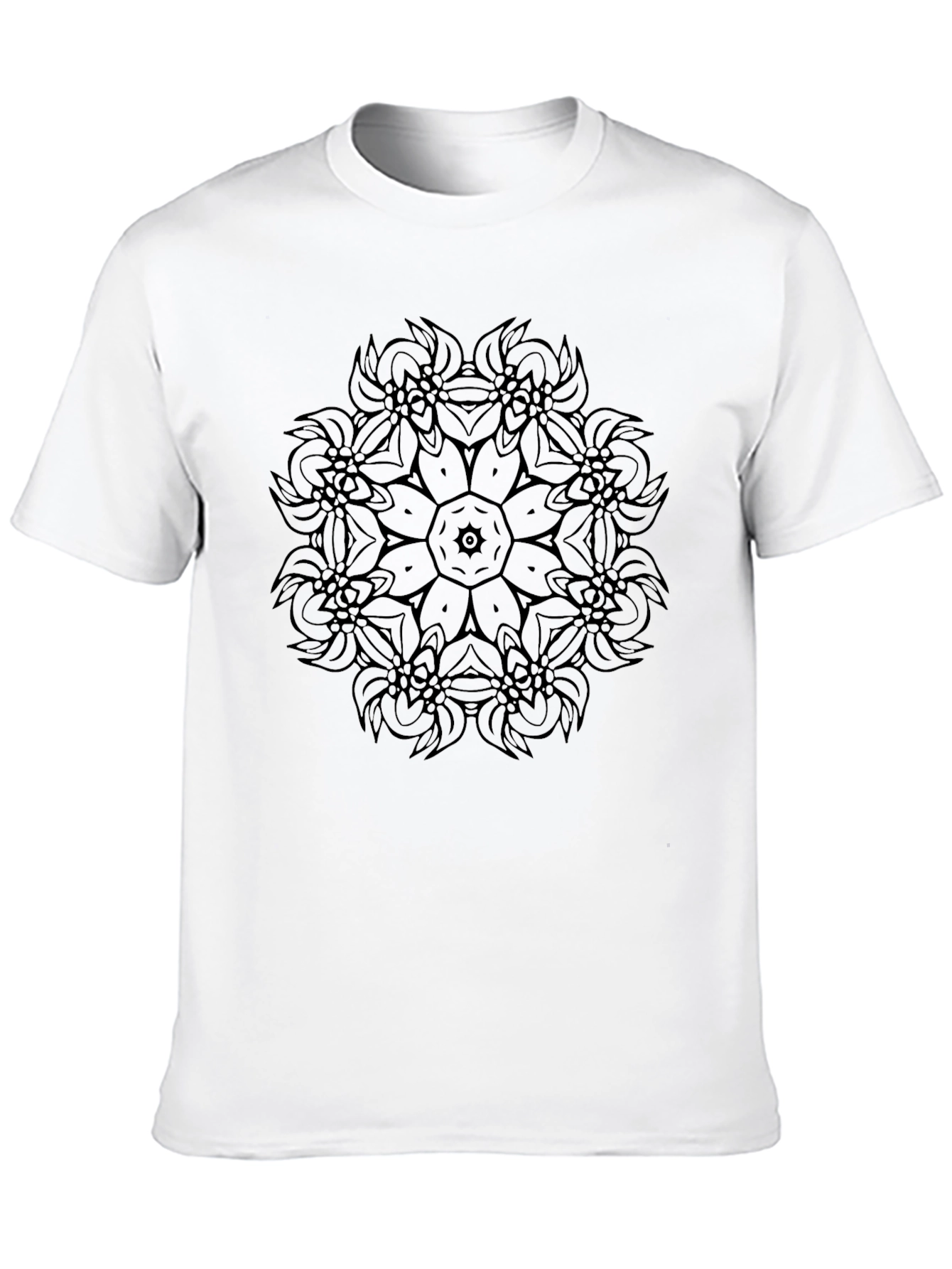 Black Mandala Graphic Tee - Stylish Comfort