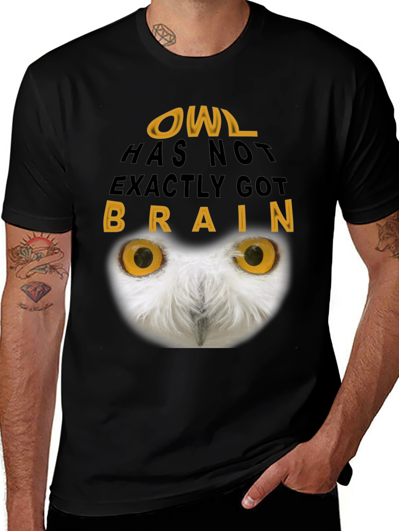 Owl Brain T-Shirt - Funny Graphic Tee