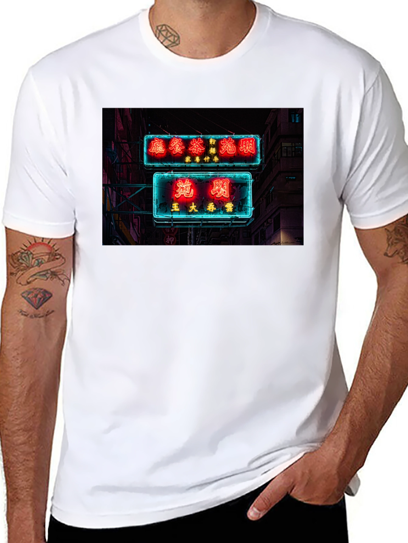 Neon Sign Black T-Shirt
