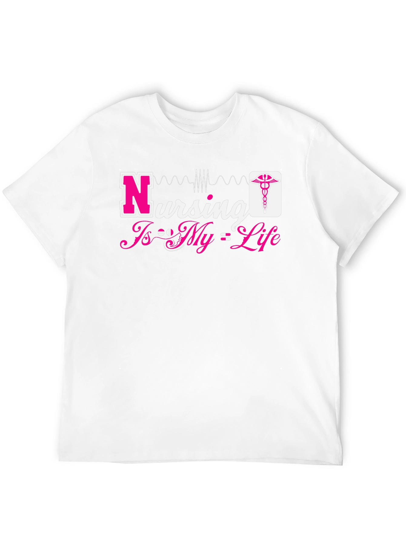 Nursing Is My Life Graphic Tee - Black