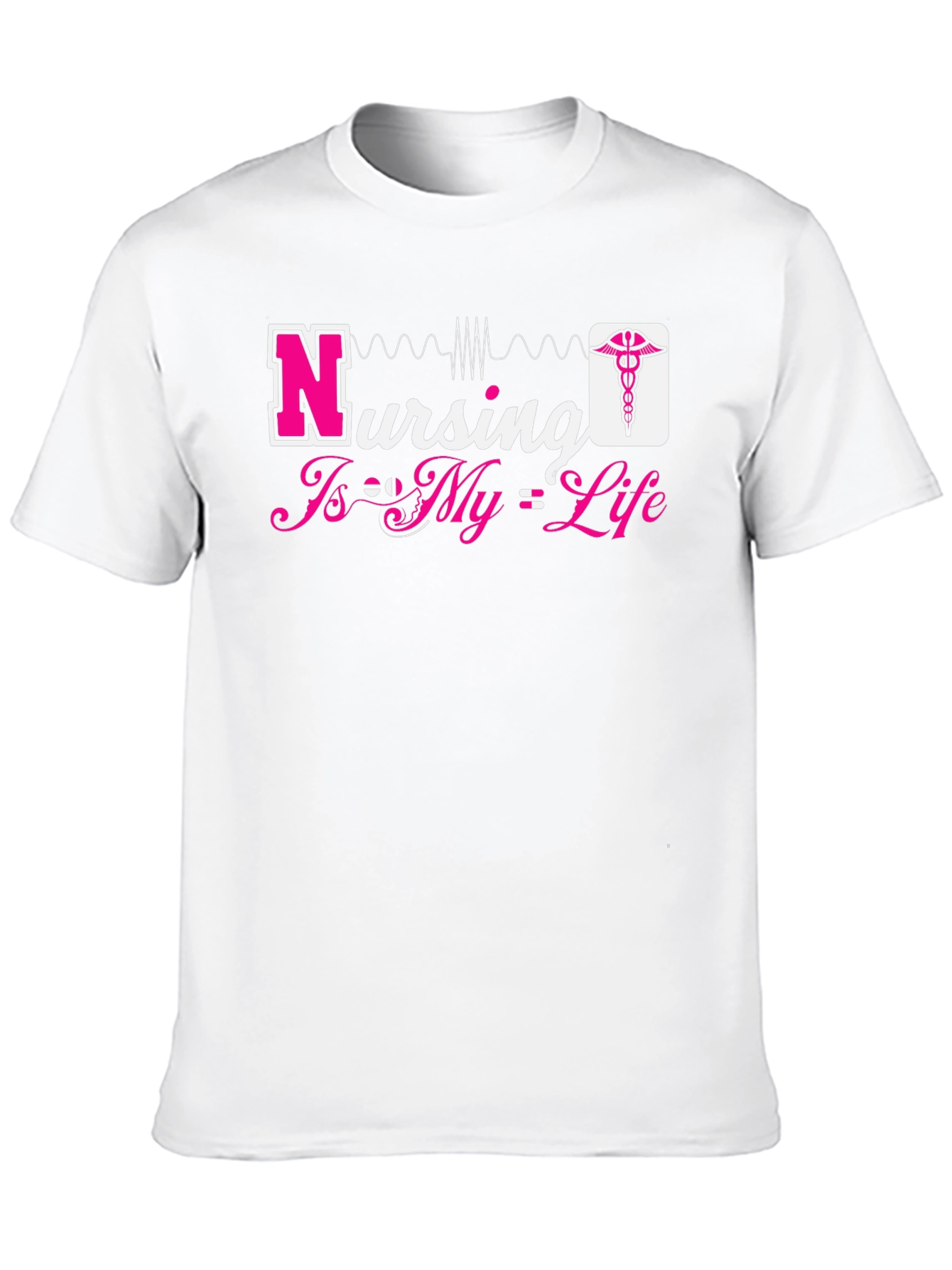 Nursing Is My Life Graphic Tee - Black