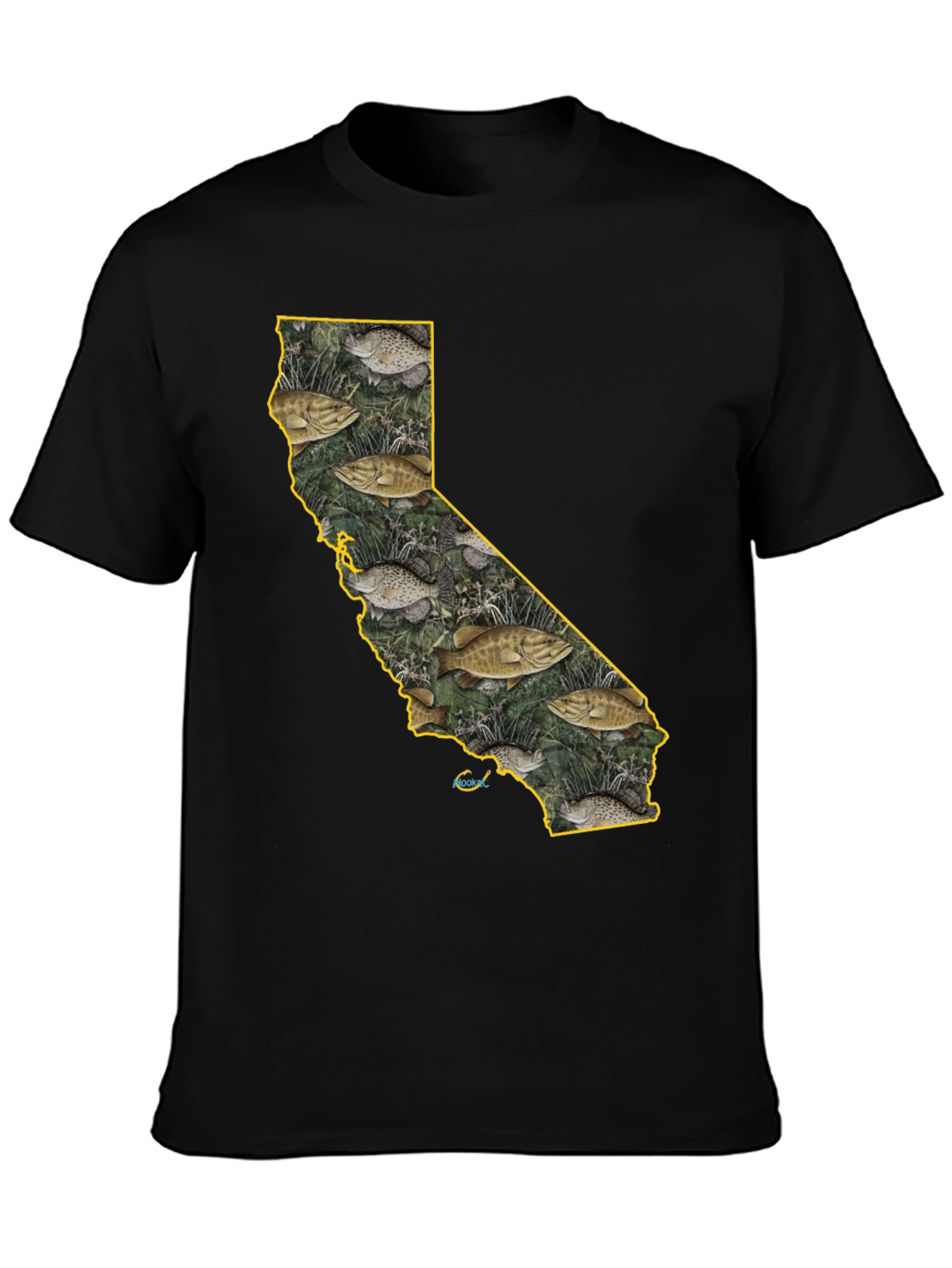 California Fish Graphic Tee - Bass Fishing T-Shirt