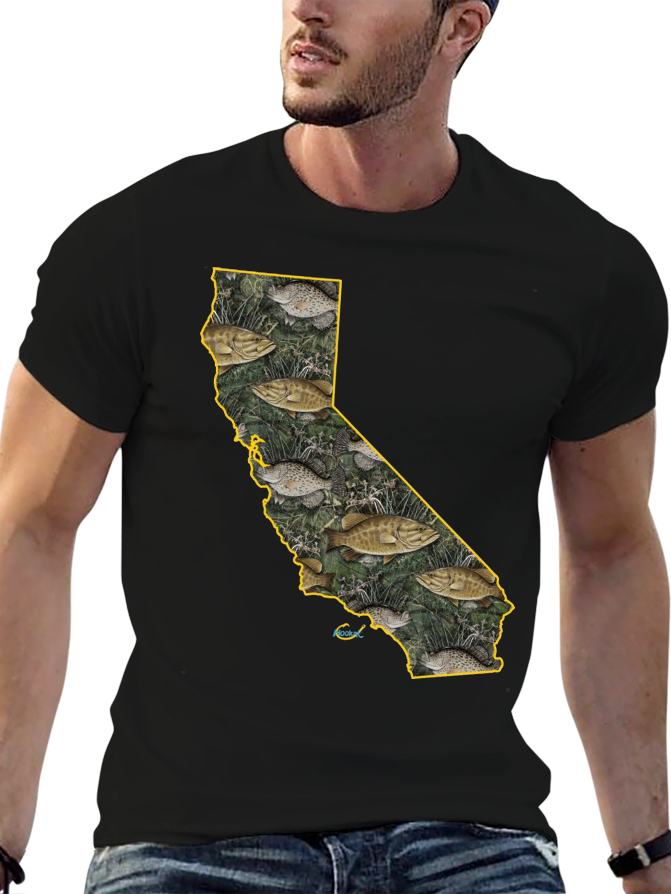 California Fish Graphic Tee - Bass Fishing T-Shirt
