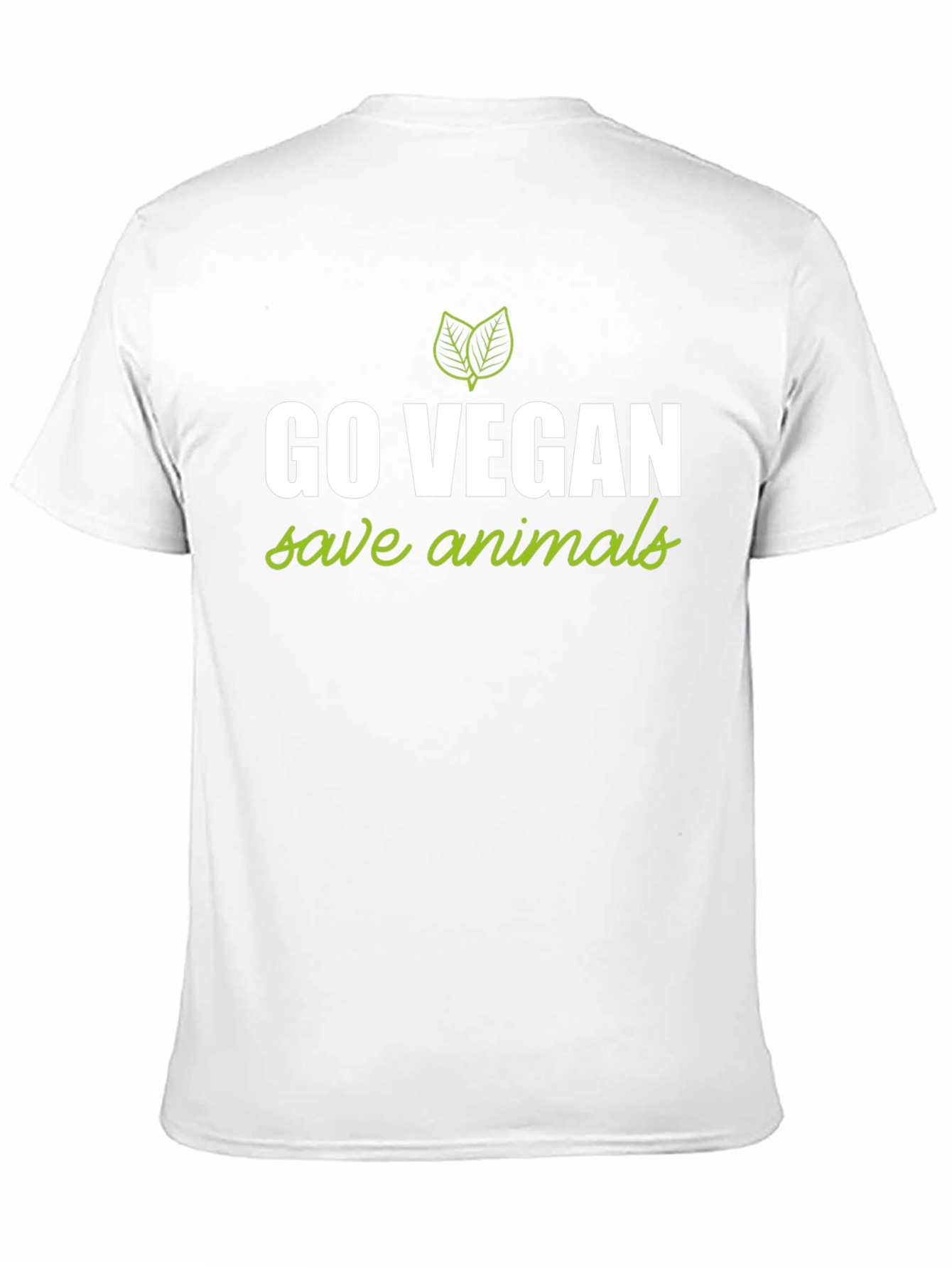 Go Vegan Save Animals Graphic Tee - Black