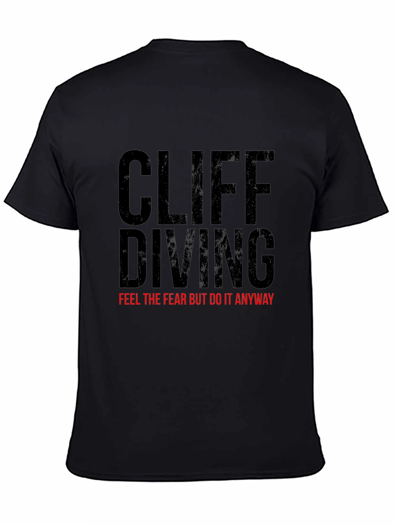 Cliff Diving Graphic T-Shirt - Black