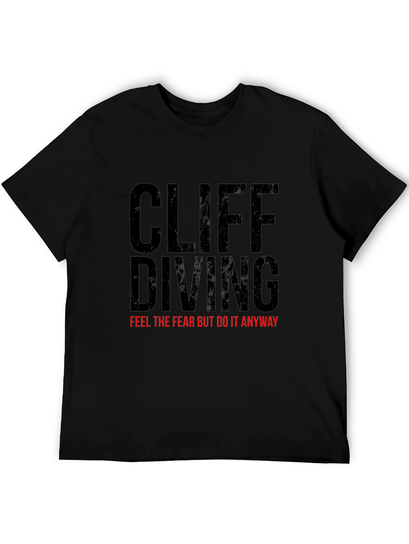 Cliff Diving Graphic T-Shirt - Black