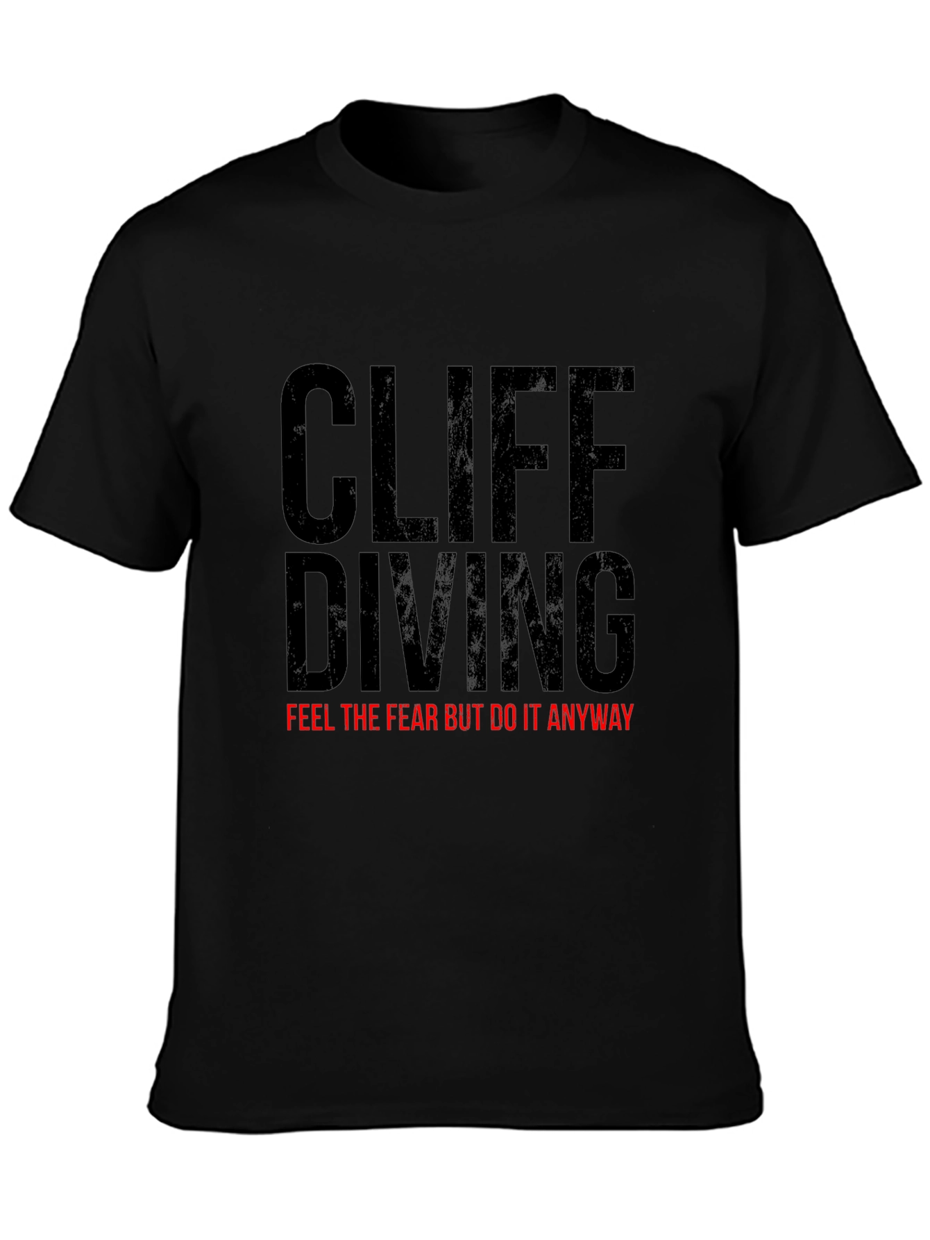 Cliff Diving Graphic T-Shirt - Black