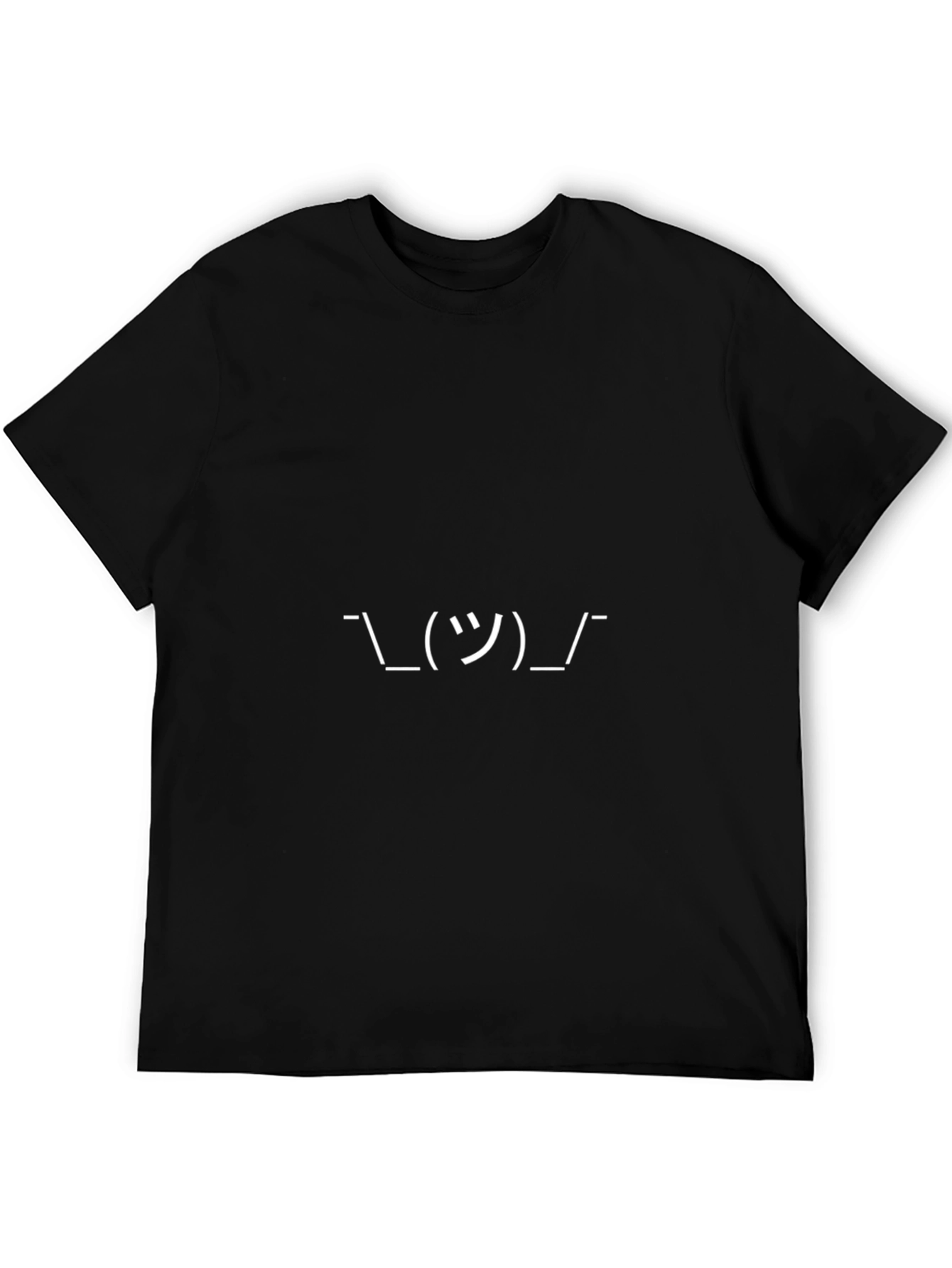 Shrug Emoji T-Shirt - Classic Black Cotton Tee