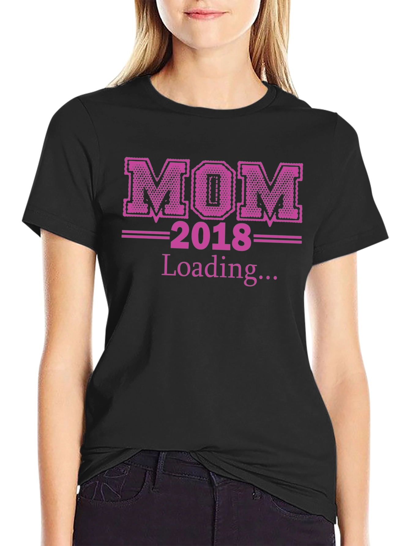 Mom 2018 Loading... T-Shirt Expecting Mother Tee