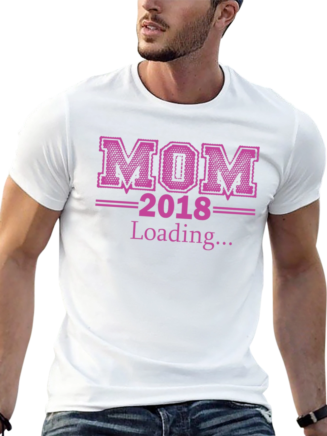 Mom 2018 Loading... T-Shirt Expecting Mother Tee