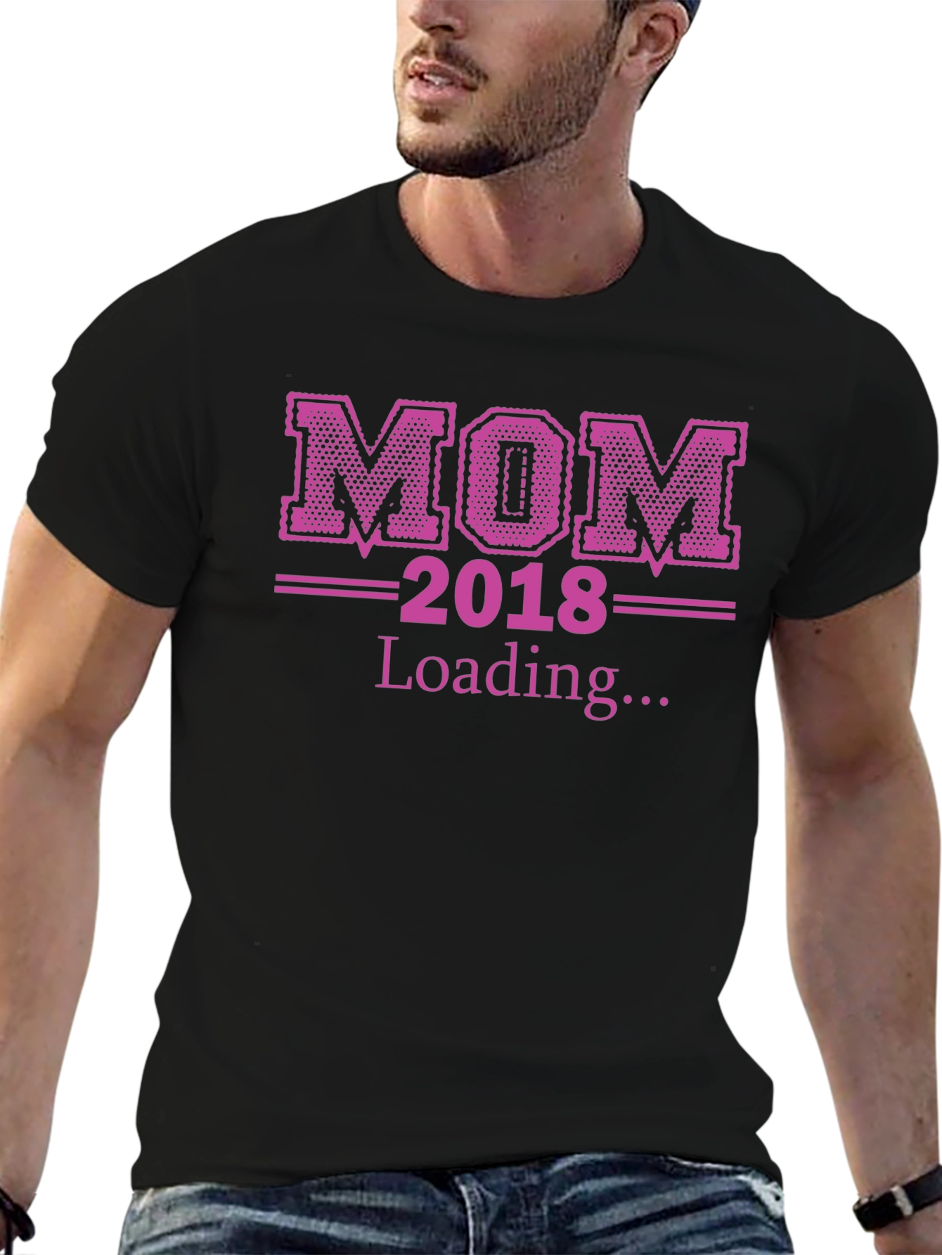 Mom 2018 Loading... T-Shirt Expecting Mother Tee
