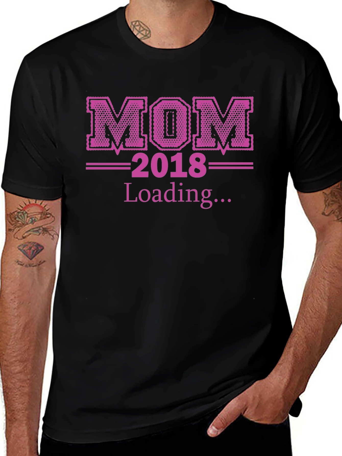 Mom 2018 Loading... T-Shirt Expecting Mother Tee
