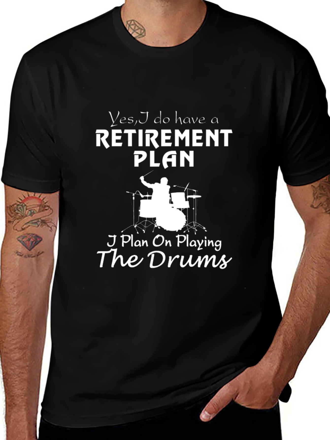 Retirement Plan Drummer T-Shirt - Funny Music Lover Gift