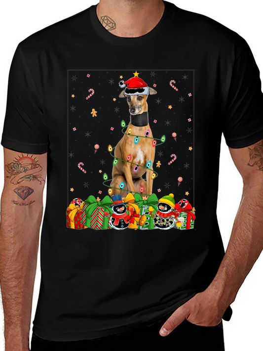 Festive Dog Christmas T-Shirt