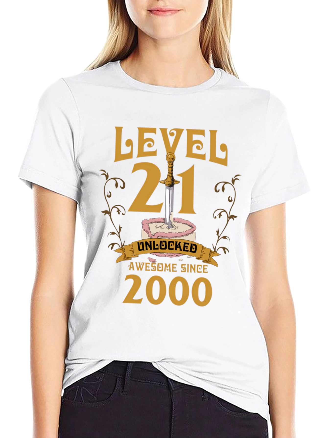 Level 21 Unlocked T-Shirt - Awesome Since 2000