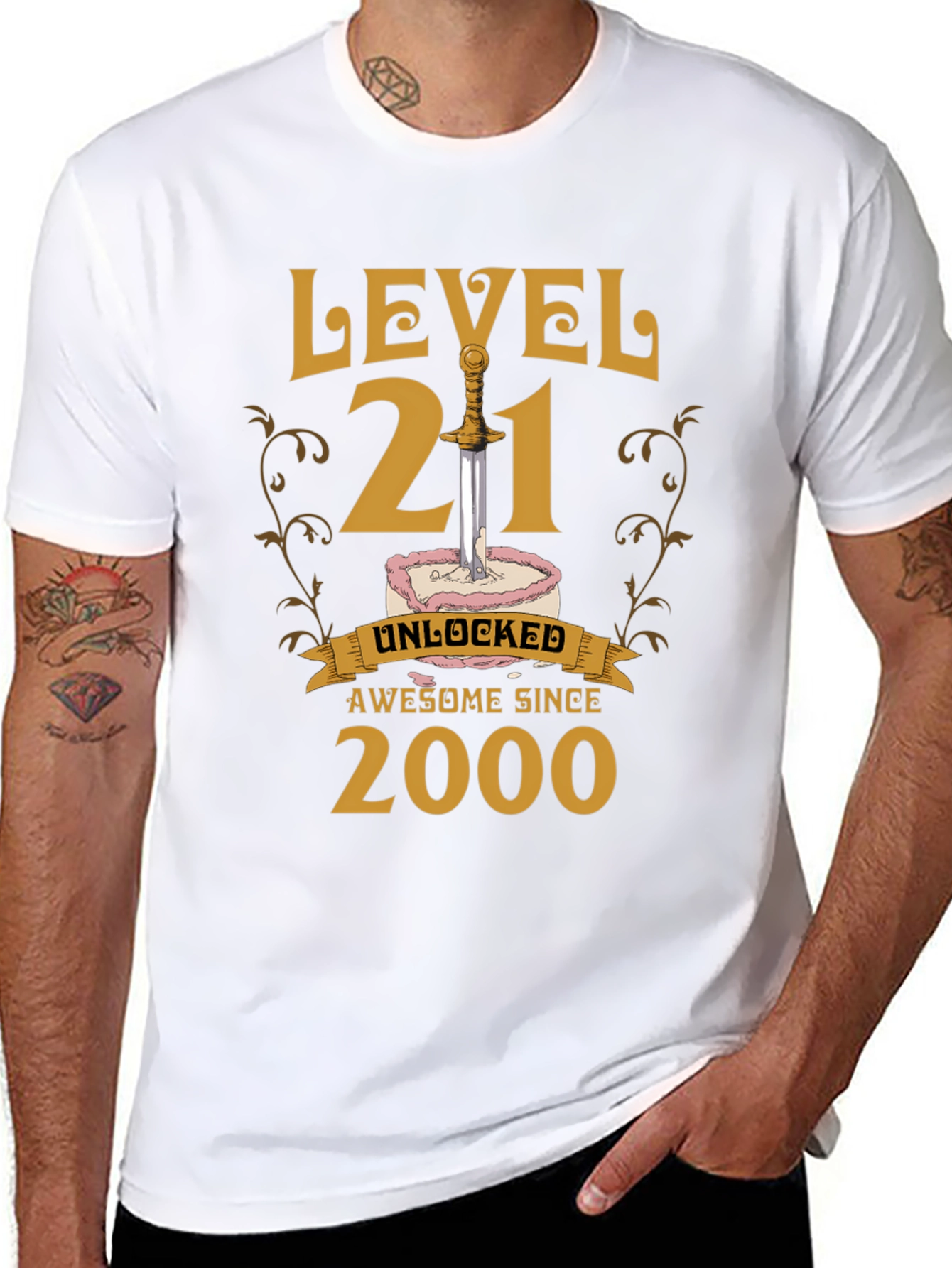 Level 21 Unlocked T-Shirt - Awesome Since 2000