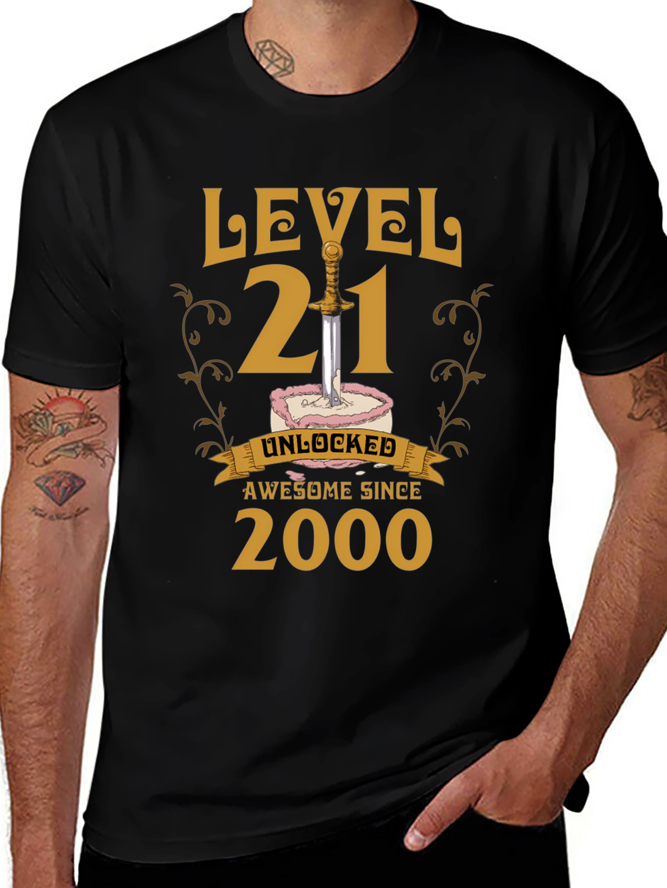 Level 21 Unlocked T-Shirt - Awesome Since 2000