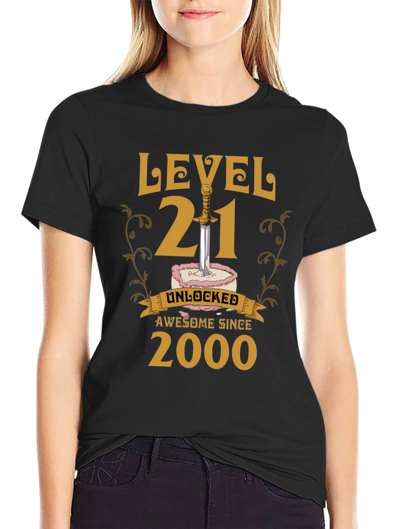 Level 21 Unlocked T-Shirt - Awesome Since 2000