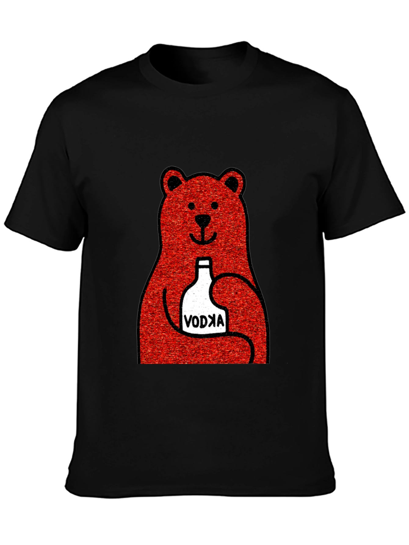 Vodka Bear Graphic Tee - Trendy Novelty T-Shirt