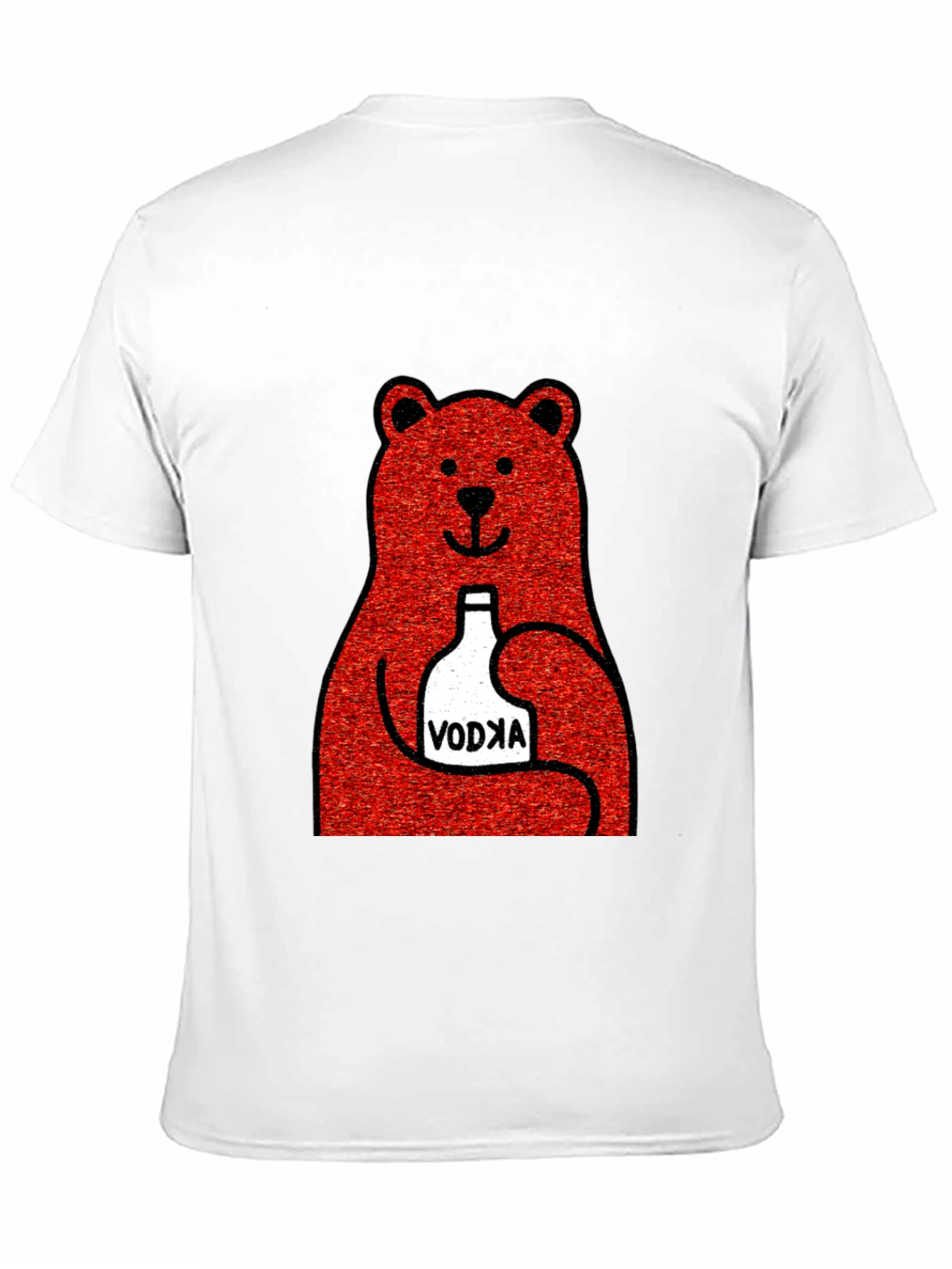 Vodka Bear Graphic Tee - Trendy Novelty T-Shirt