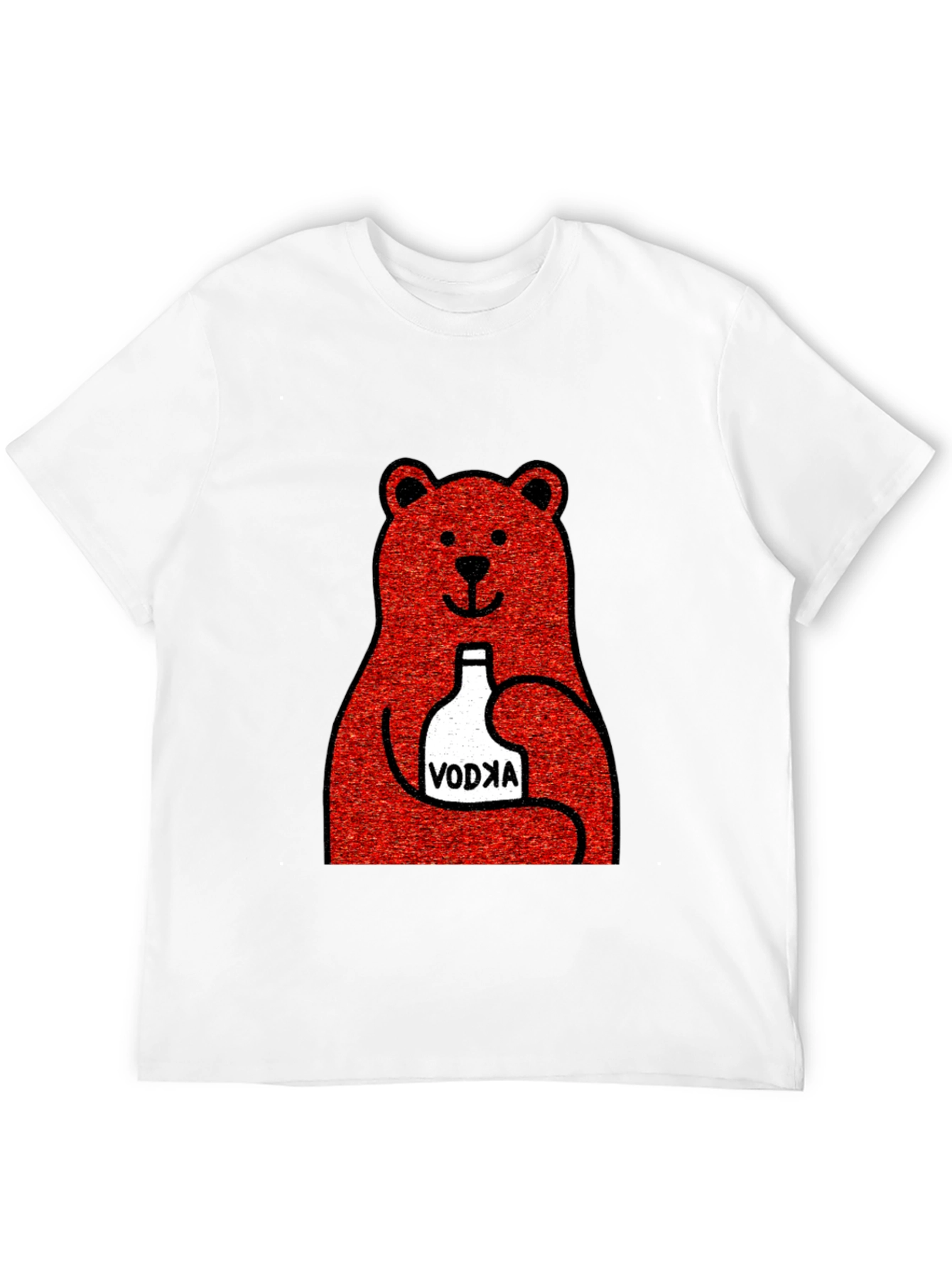 Vodka Bear Graphic Tee - Trendy Novelty T-Shirt