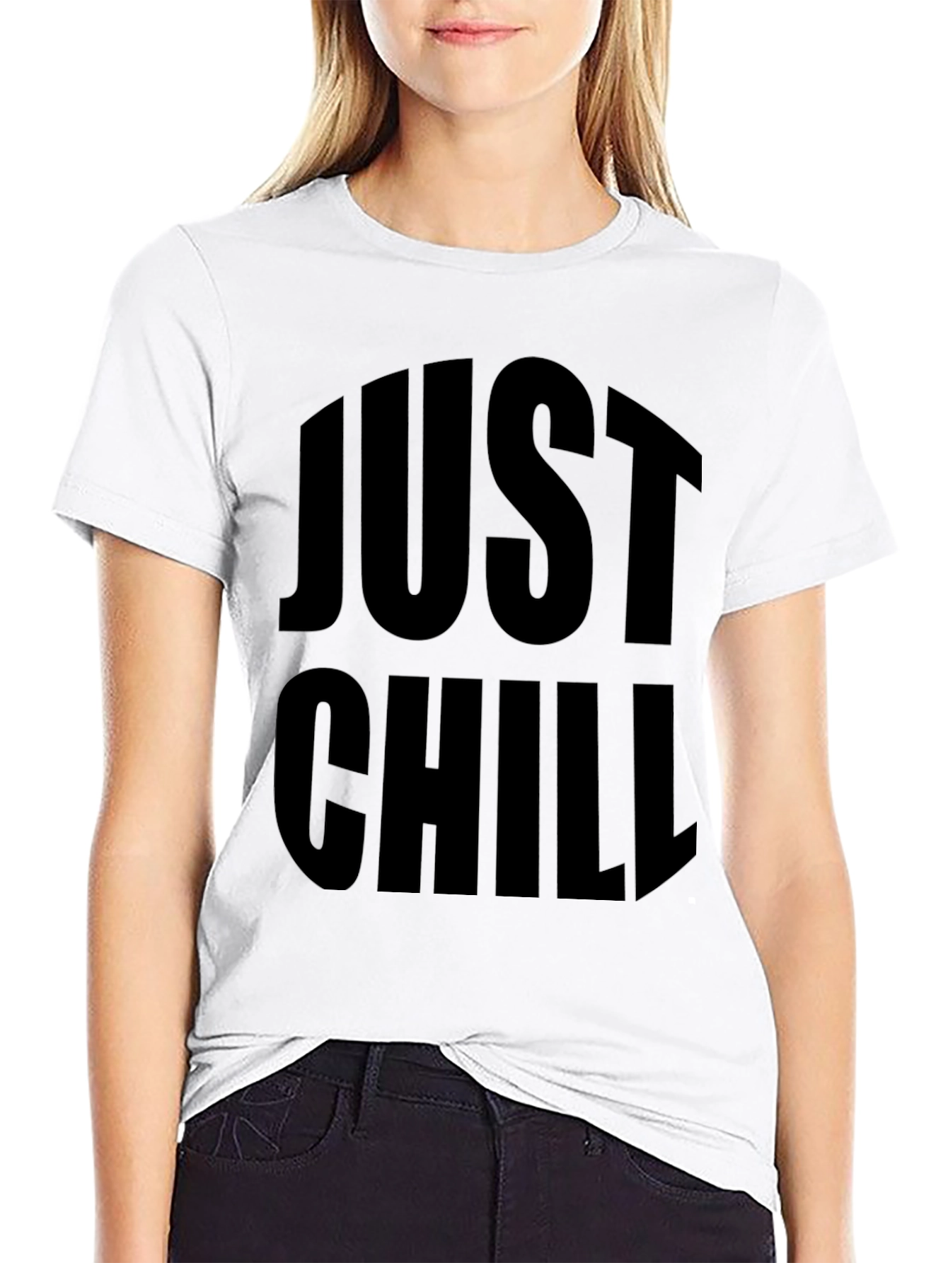 Just Chill Black Graphic Tee