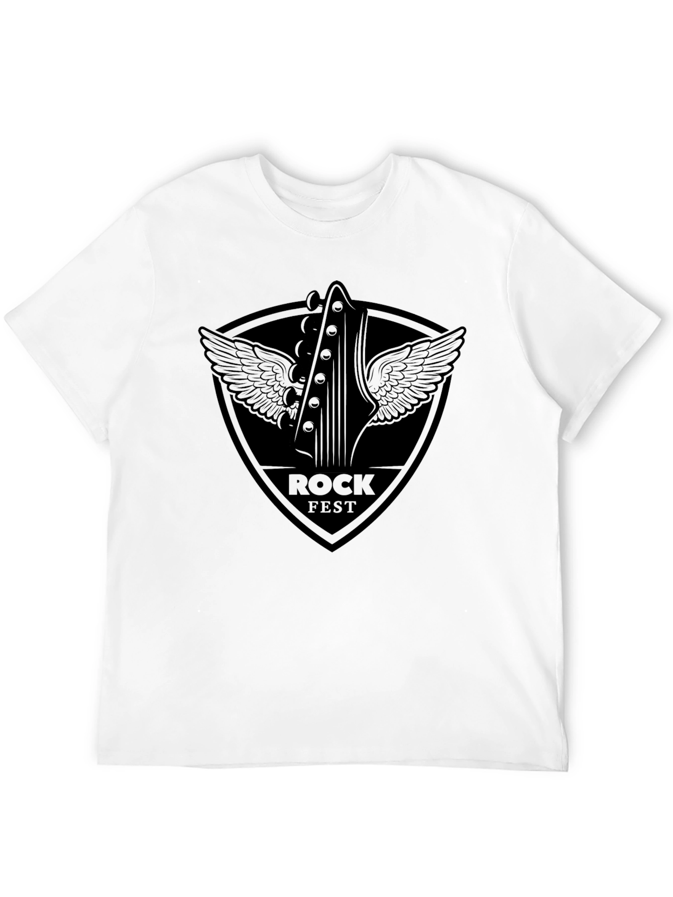 Rock Fest Graphic Tee - Black Cotton Blend Shirt