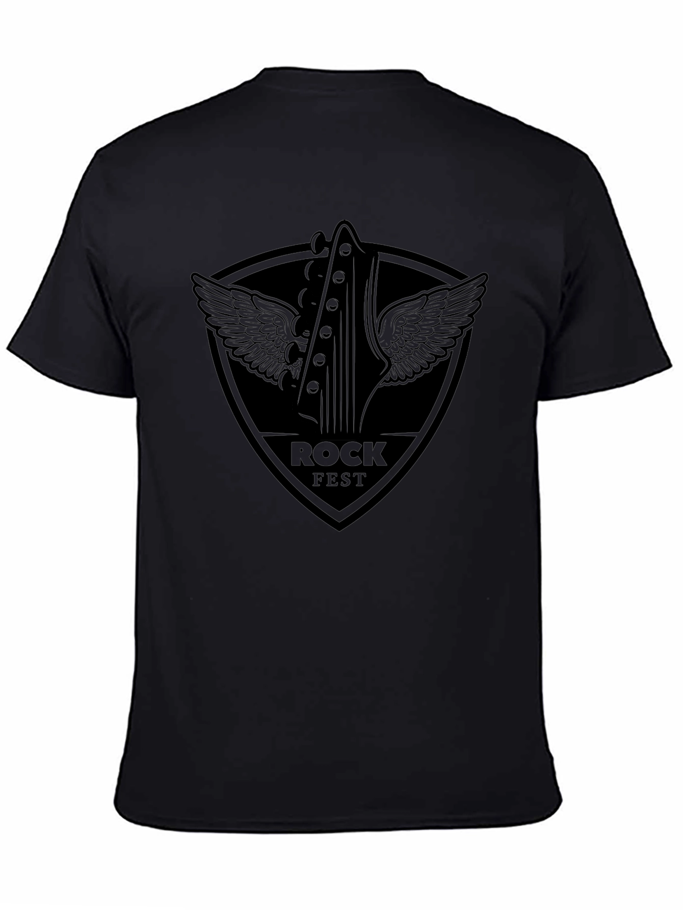 Rock Fest Graphic Tee - Black Cotton Blend Shirt