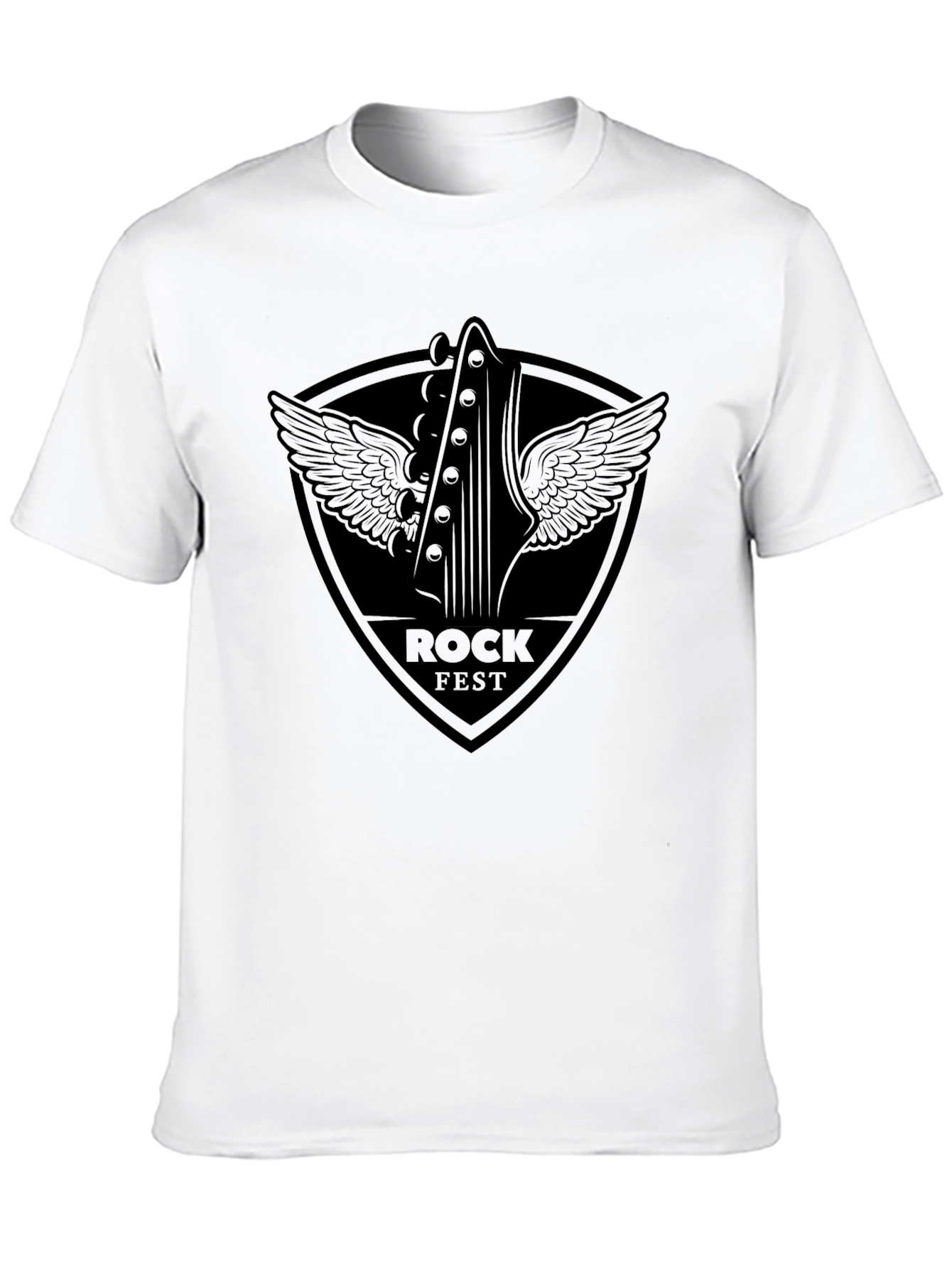 Rock Fest Graphic Tee - Black Cotton Blend Shirt