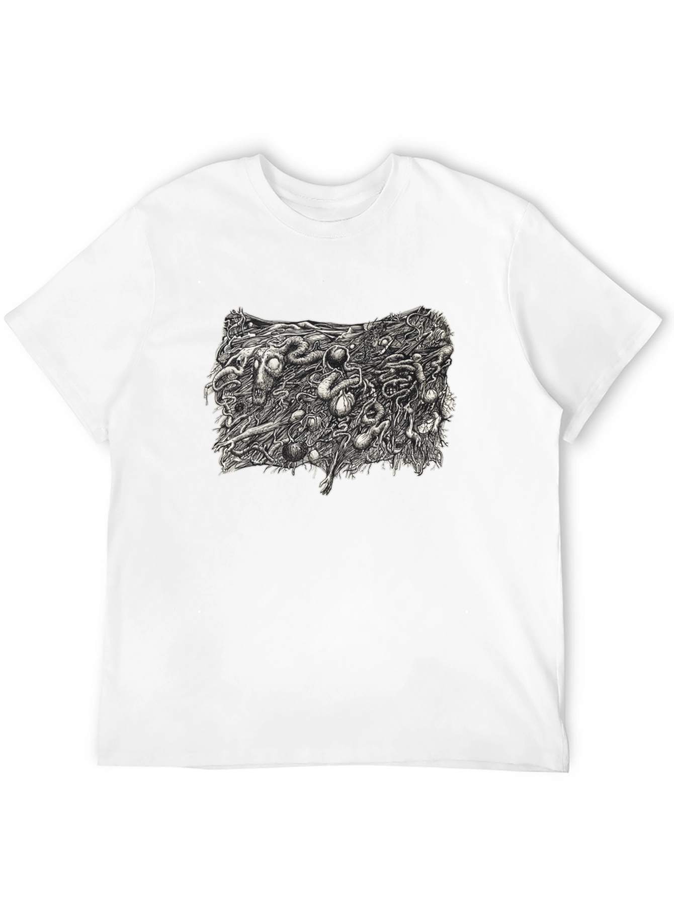 Graphic Print Black T-Shirt - Unique Design