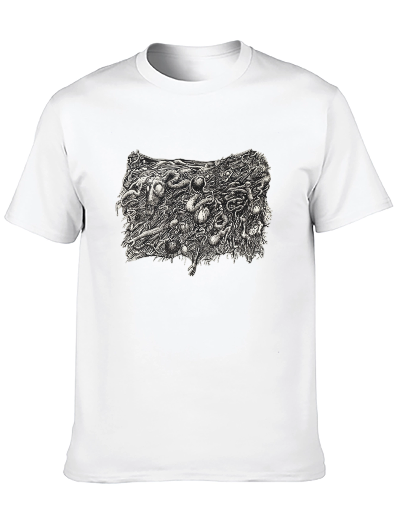 Graphic Print Black T-Shirt - Unique Design